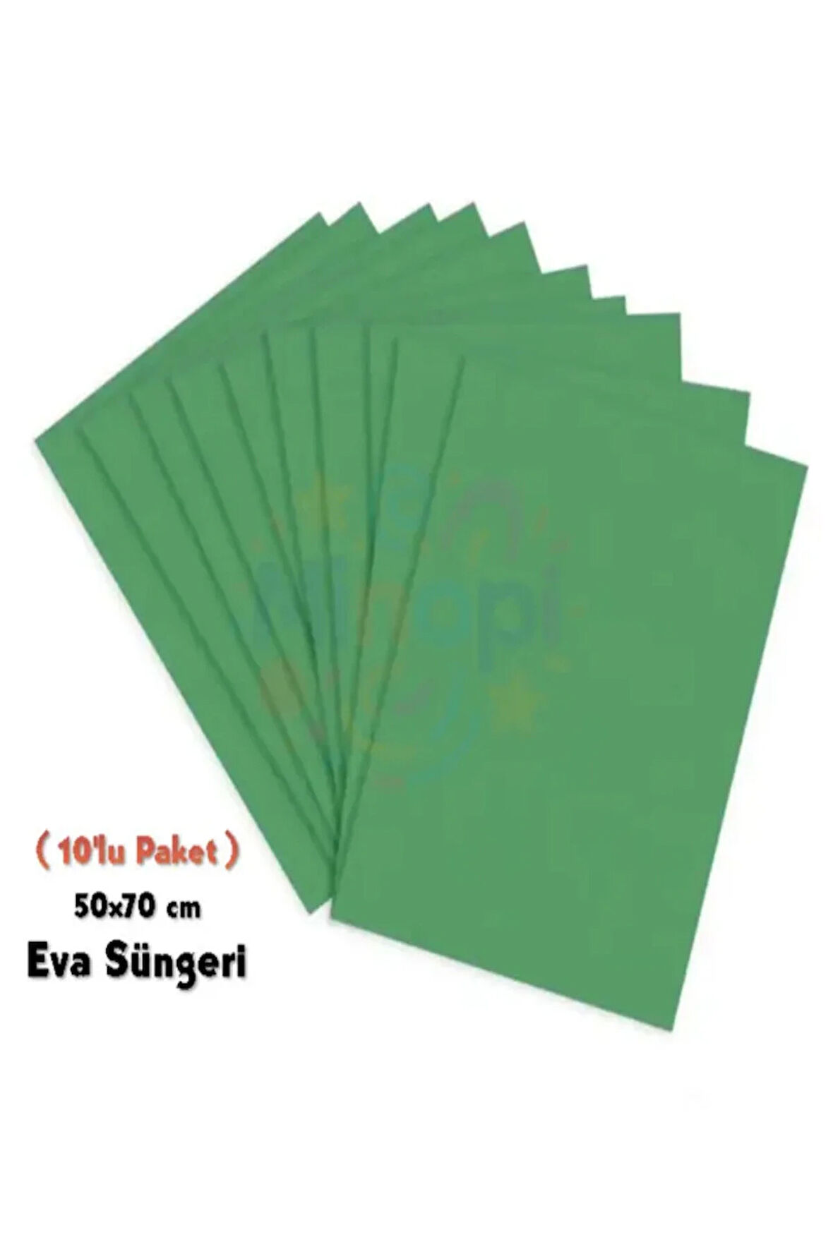 Yeşil Renkli Eva Süngeri 50x70 cm 10'lu Paket 1.5 mm