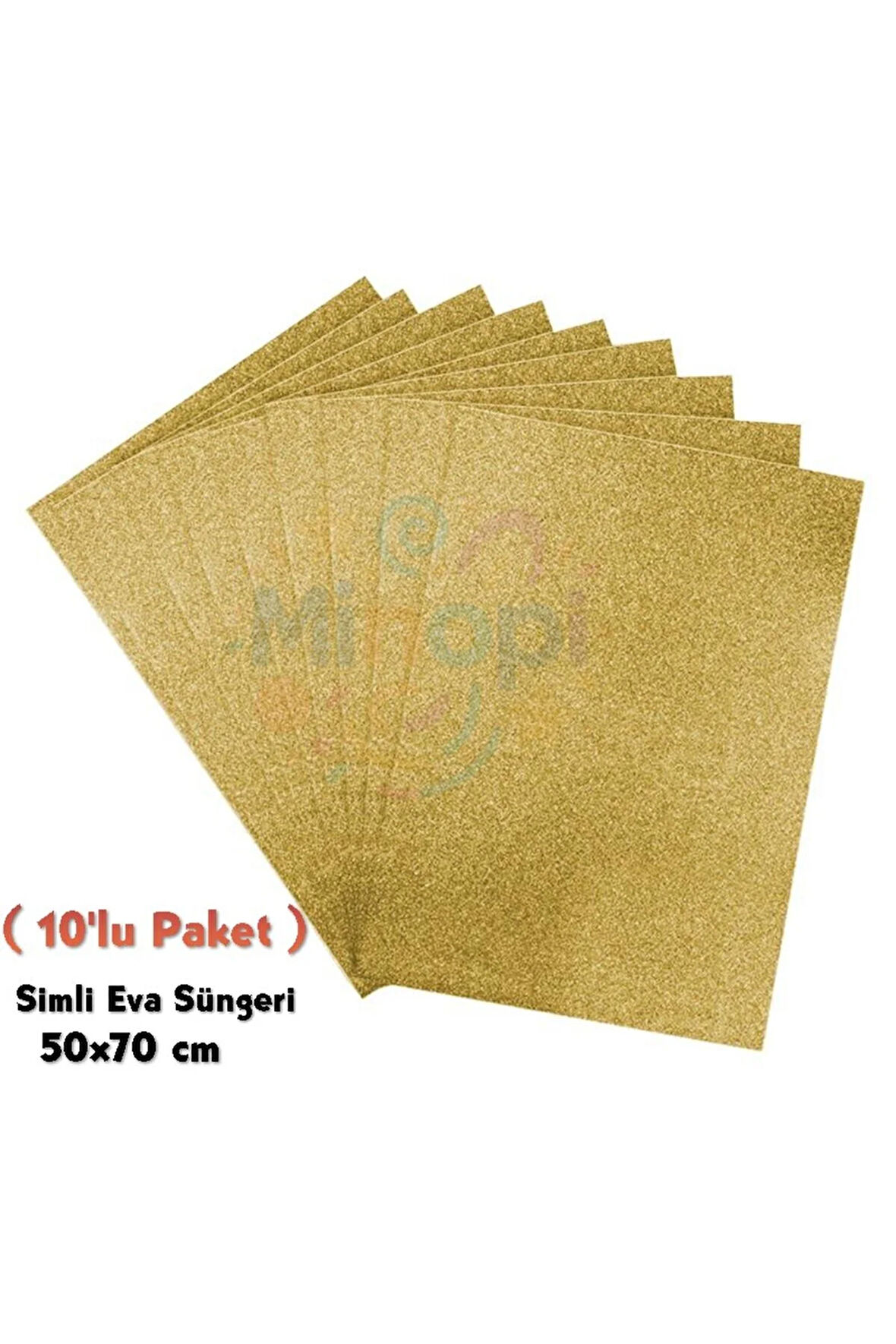 Altın Renkli Simli Eva Süngeri 50X70 cm 10'lu Paket 1.5 mm