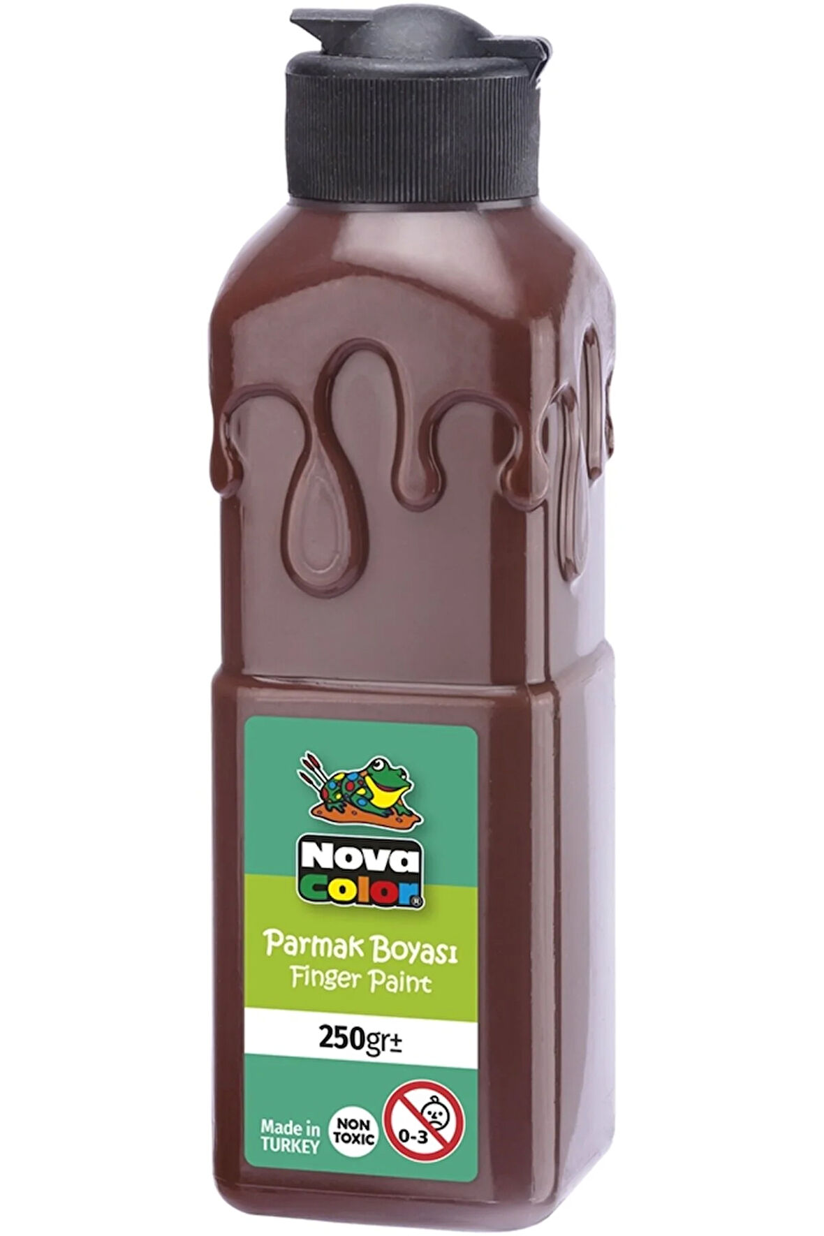 Kahverengi Parmak Boyası Nova Color 250 ml - Kolay Silinebilir