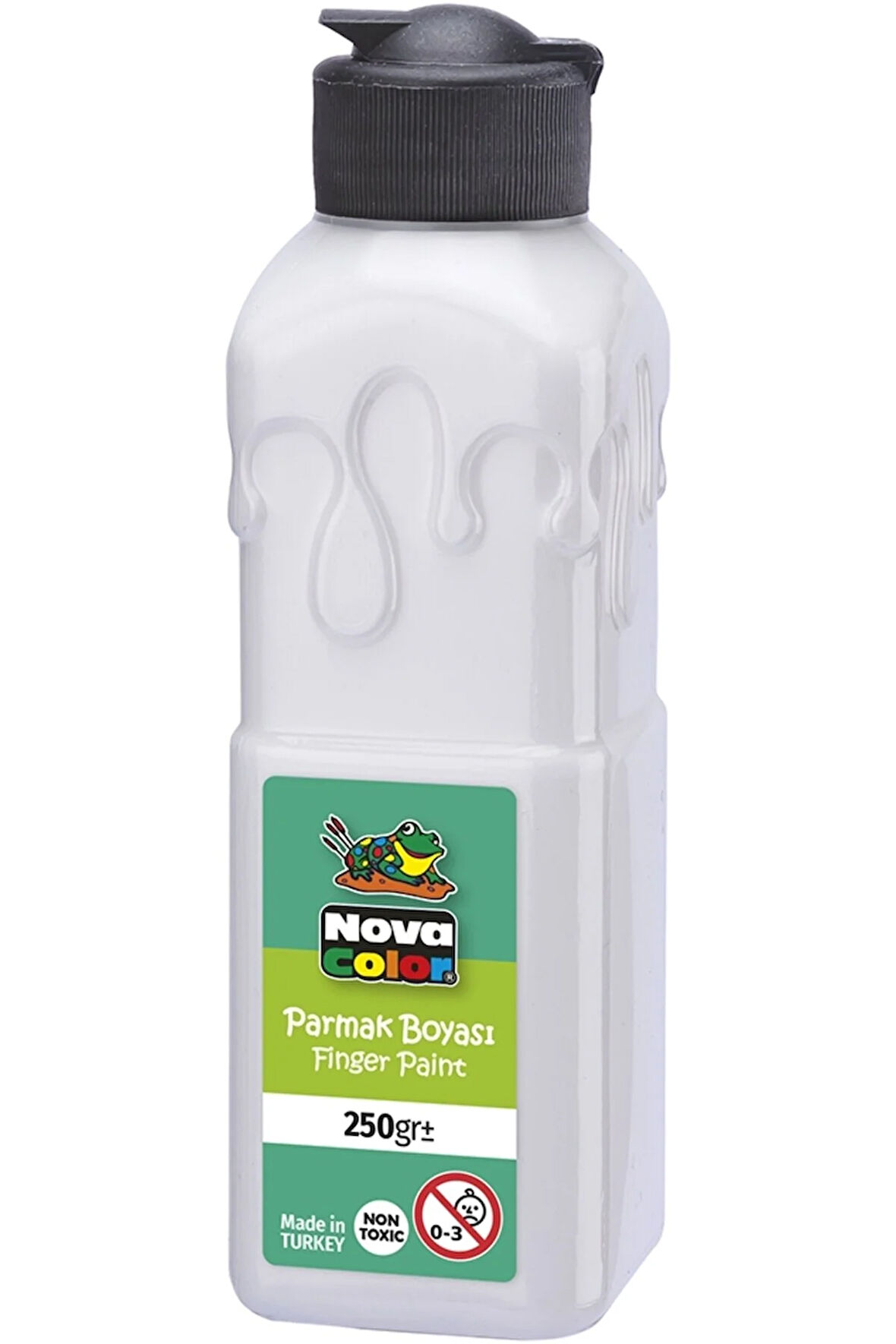 Beyaz Parmak Boyası Nova Color 250 ml - Kolay Silinebilir