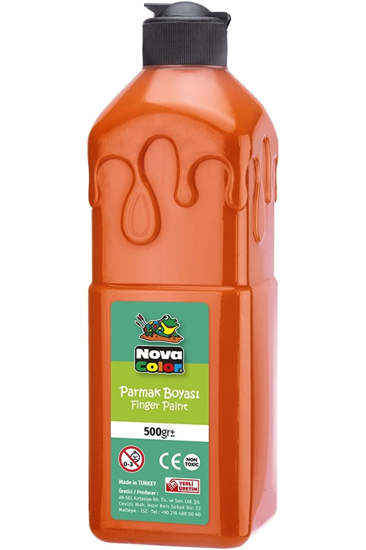 Turuncu Parmak Boyası Nova Color 500 ml - Kolay Silinebilir