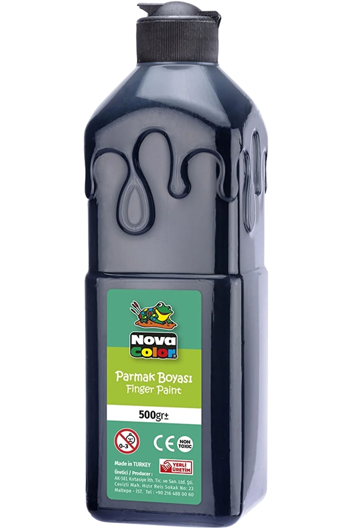 Siyah Parmak Boyası Nova Color 500 ml - Kolay Silinebilir