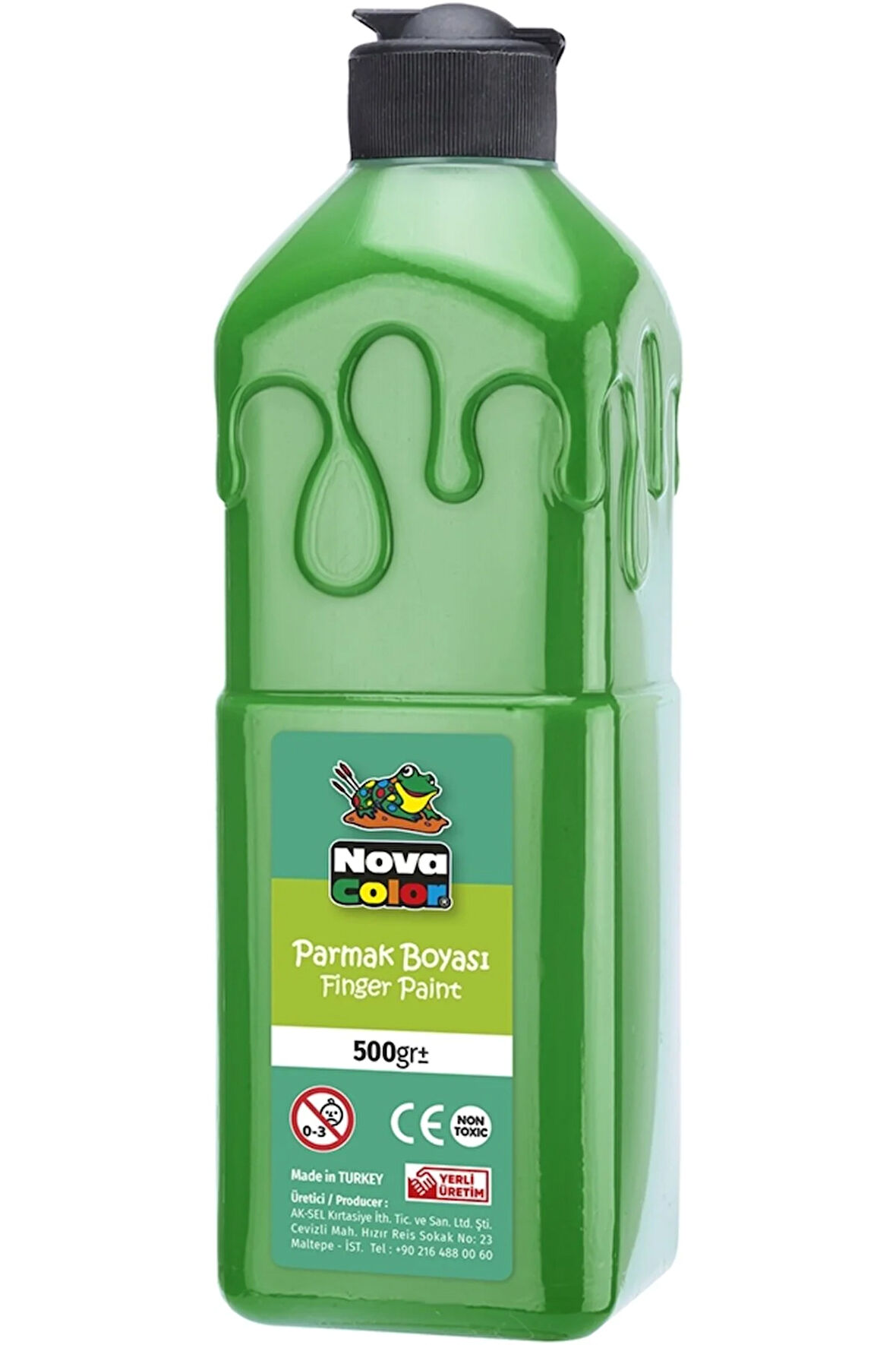Yeşil Parmak Boyası Nova Color 500 ml - Kolay Silinebilir