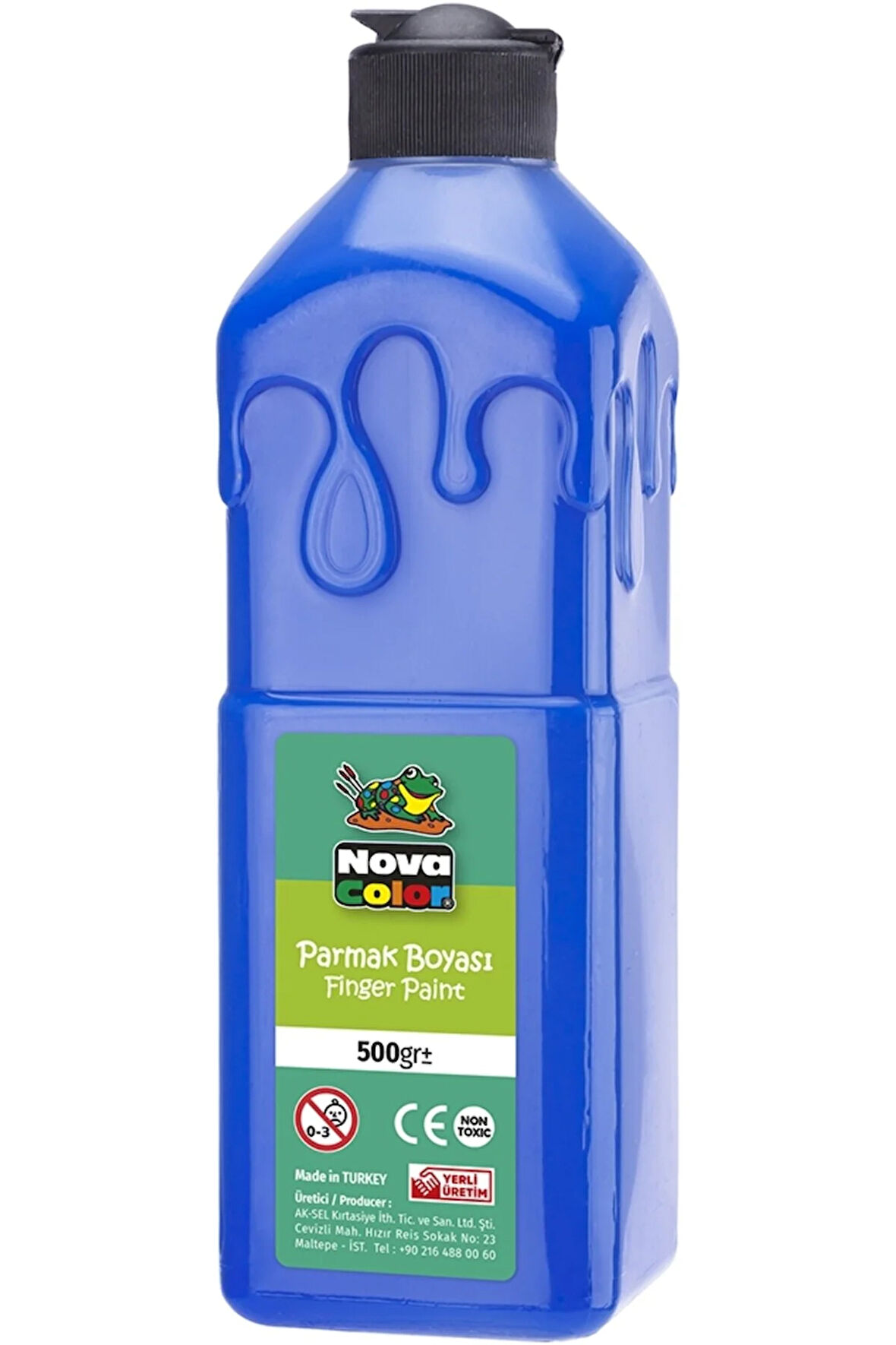 Mavi Parmak Boyası Nova Color 500 ml - Kolay Silinebilir