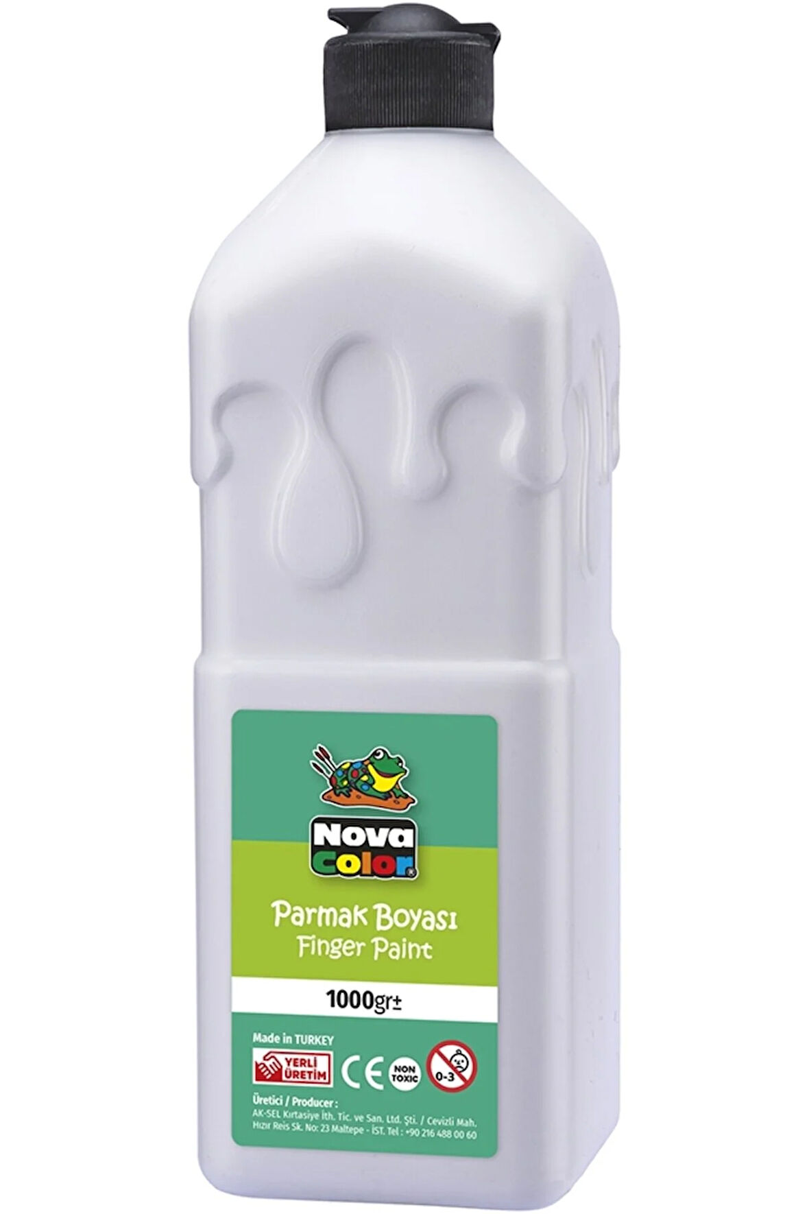 Beyaz Parmak Boyası Nova Color 1000 ml - Kolay Silinebilir