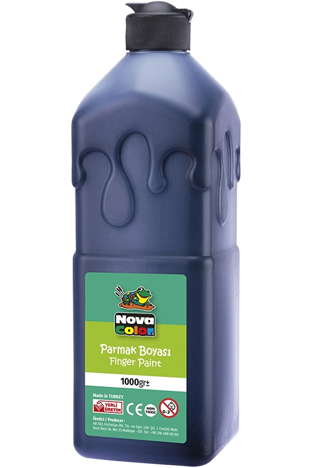 Siyah Parmak Boyası Nova Color 1000 ml - Kolay Silinebilir