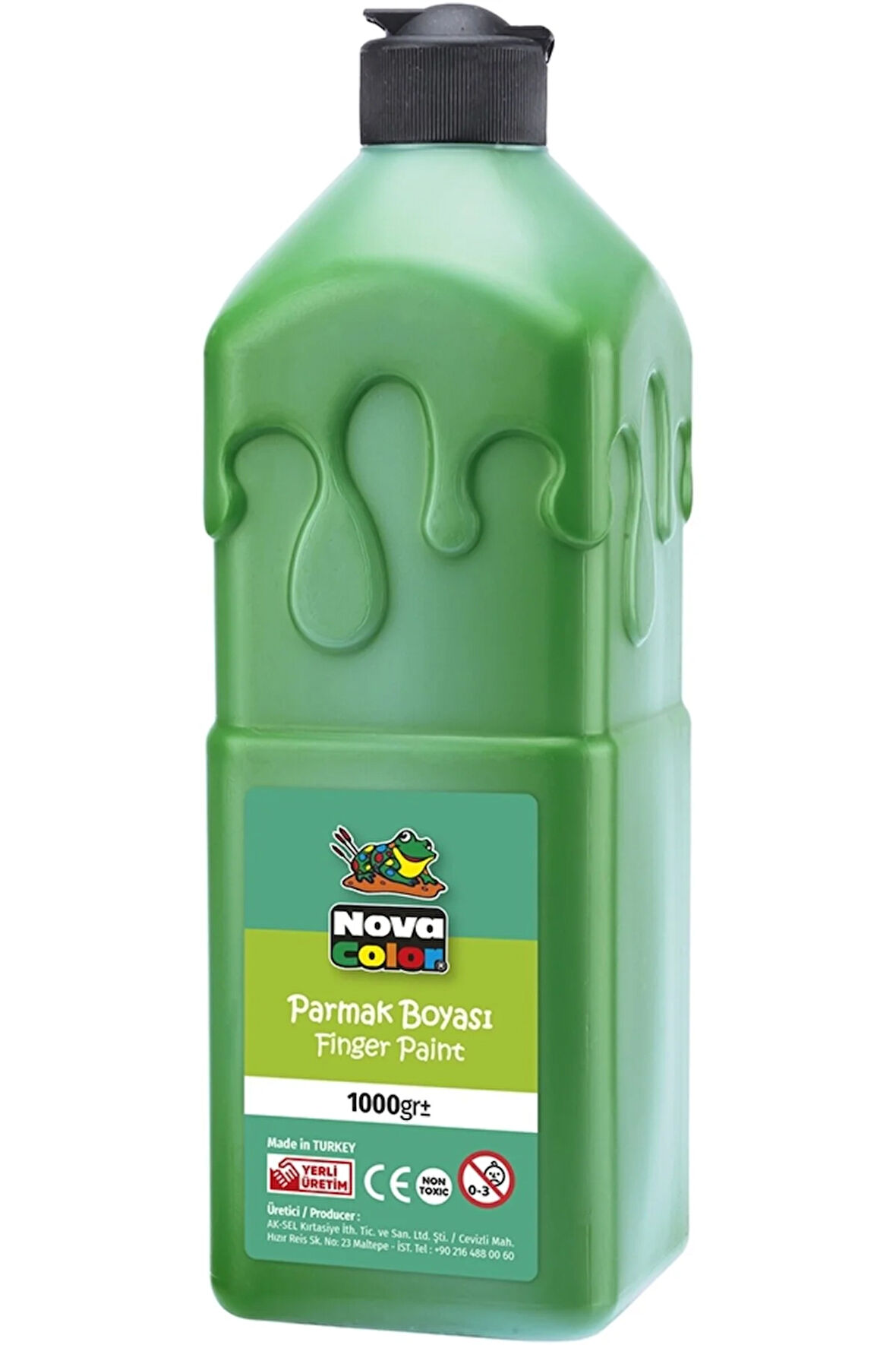 Yeşil Parmak Boyası Nova Color 1000 ml - Kolay Silinebilir