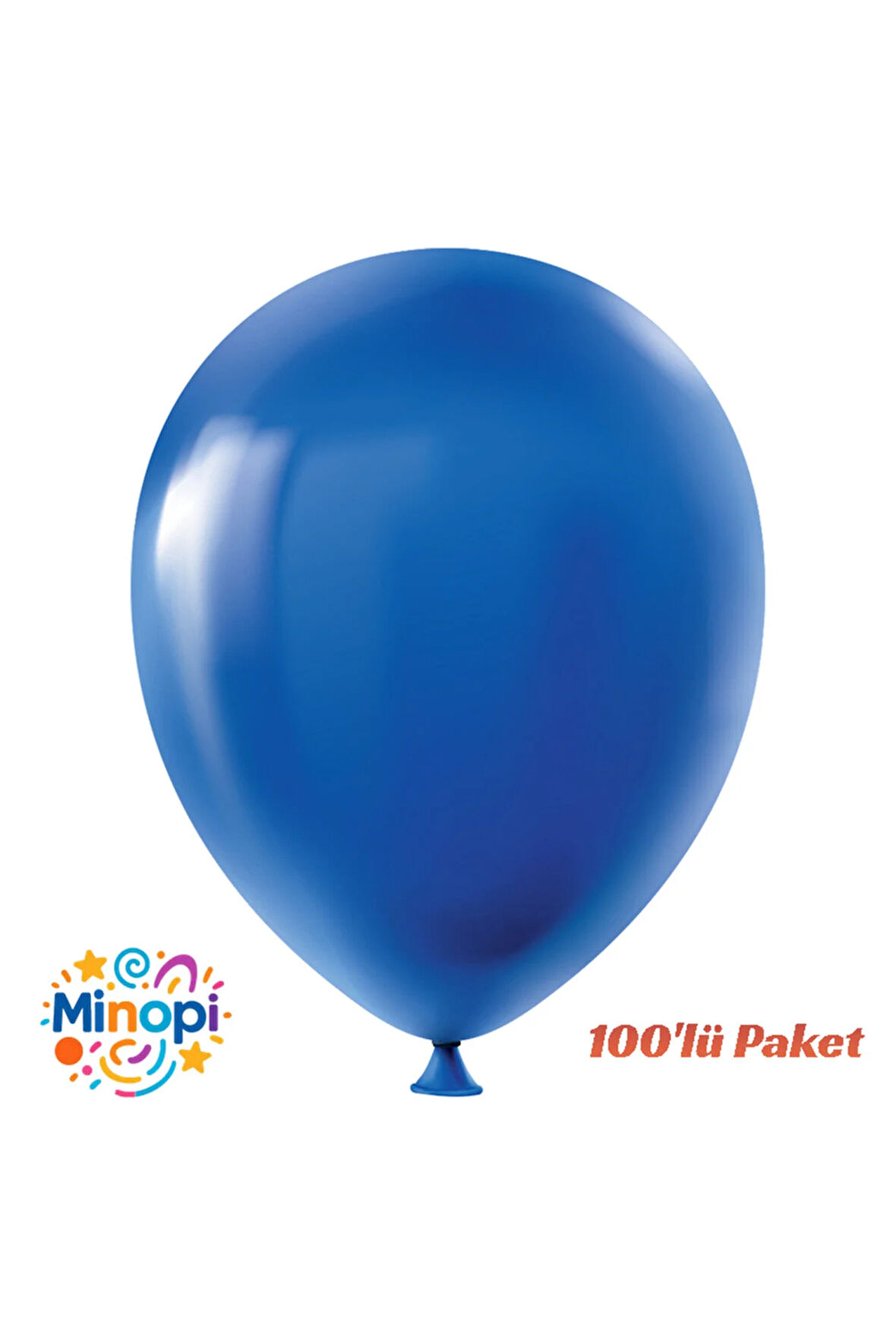 Lacivert Balon Desensiz Renkli Lateks Balon Normal Ebat 100'lü Paket