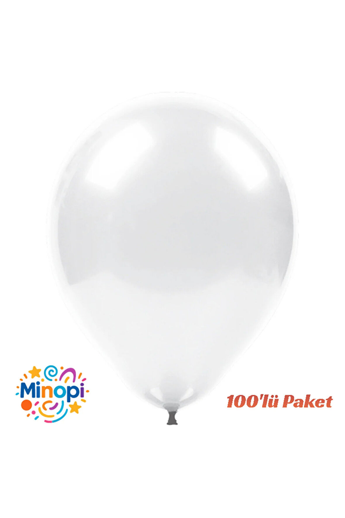 Beyaz Balon Desensiz Renkli Balon Metalik Balon Normal Ebat 100'lü Paket