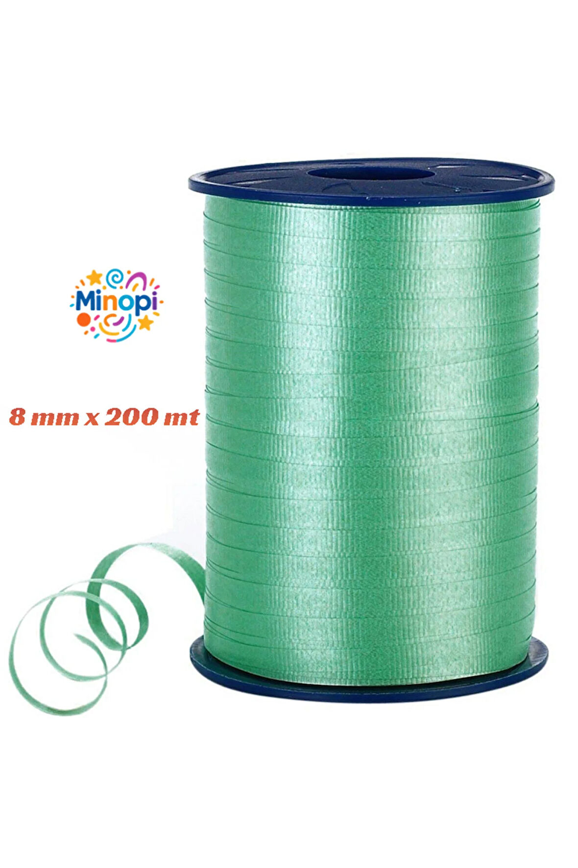 Yeşil Rafya Balon ipi 8 mm x 200 mt Pastel Renk