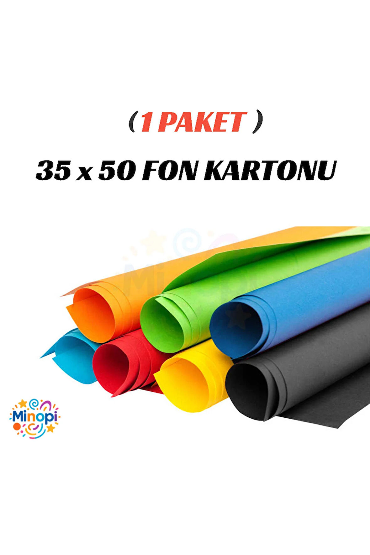 1 Paket 35x50 Fon Kartonu Paketi 10'lu Hobi Tasarım Anaokulu Kreş Malzemesi
