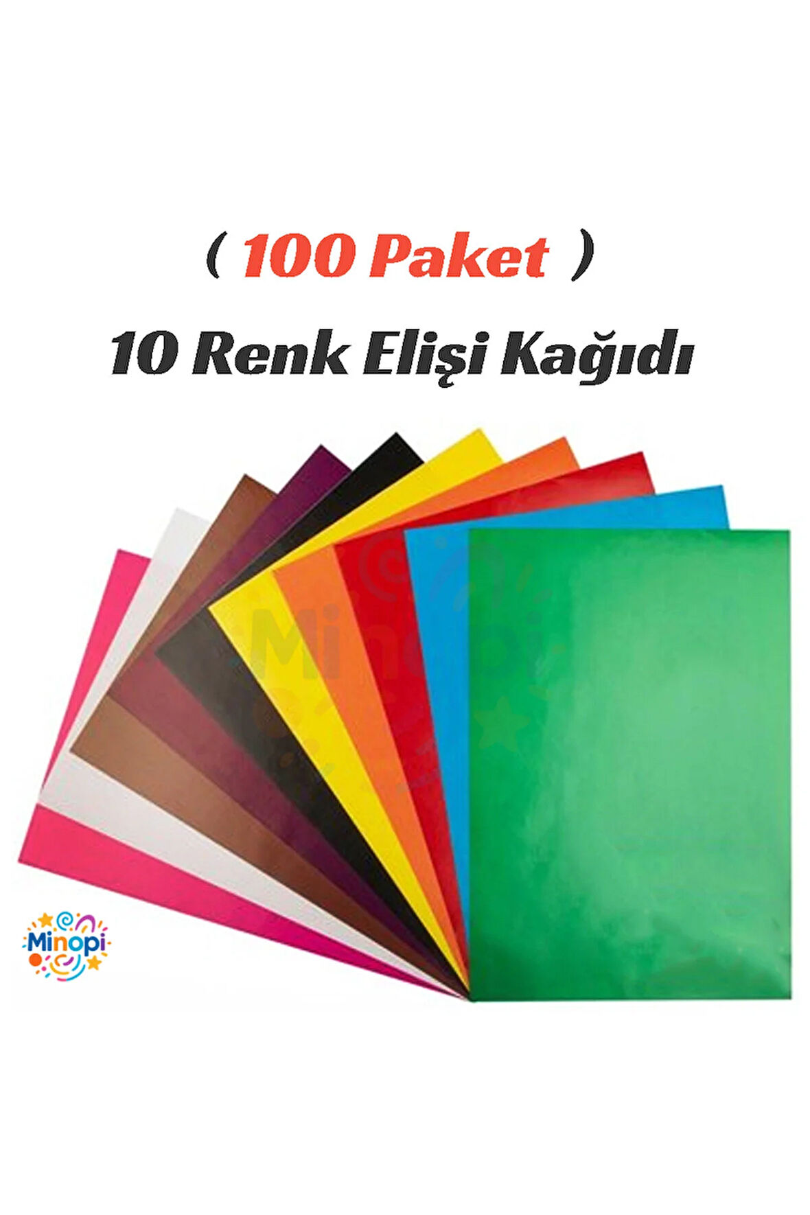 100 Paket Elişi Kağıdı 20x30 Paketi 10'lu Hobi Tasarım Anaokulu Kreş Malzemesi