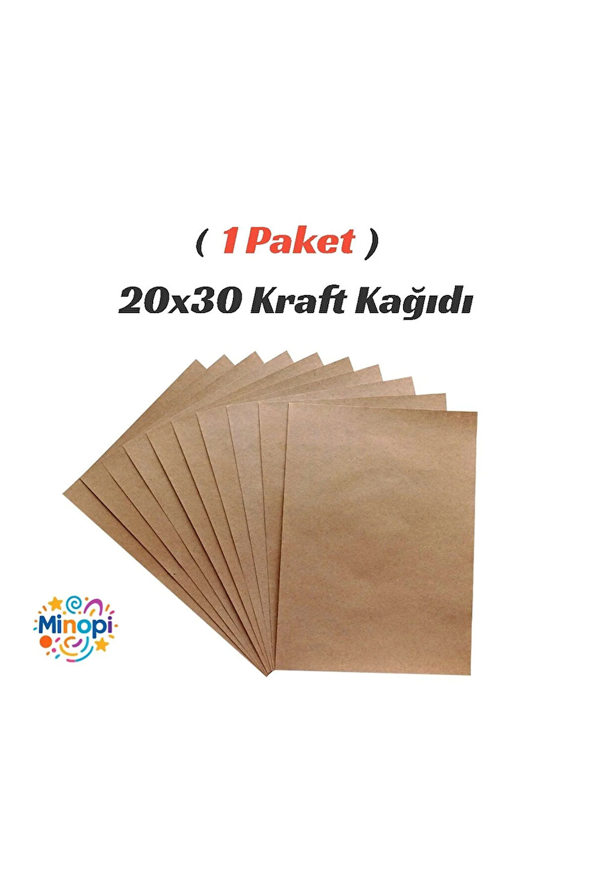 1 Paket Kraft Kağıt 90 gr Saman Kağıt 20x30 Paketi 100'lü