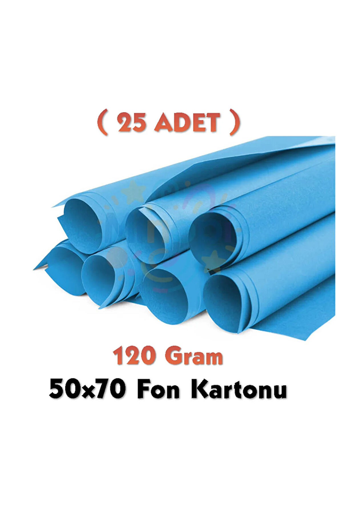 Koyu Mavi Fon Kartonu 50x70 cm 25'li Paket 120 gr Renkli Fon Kartonu