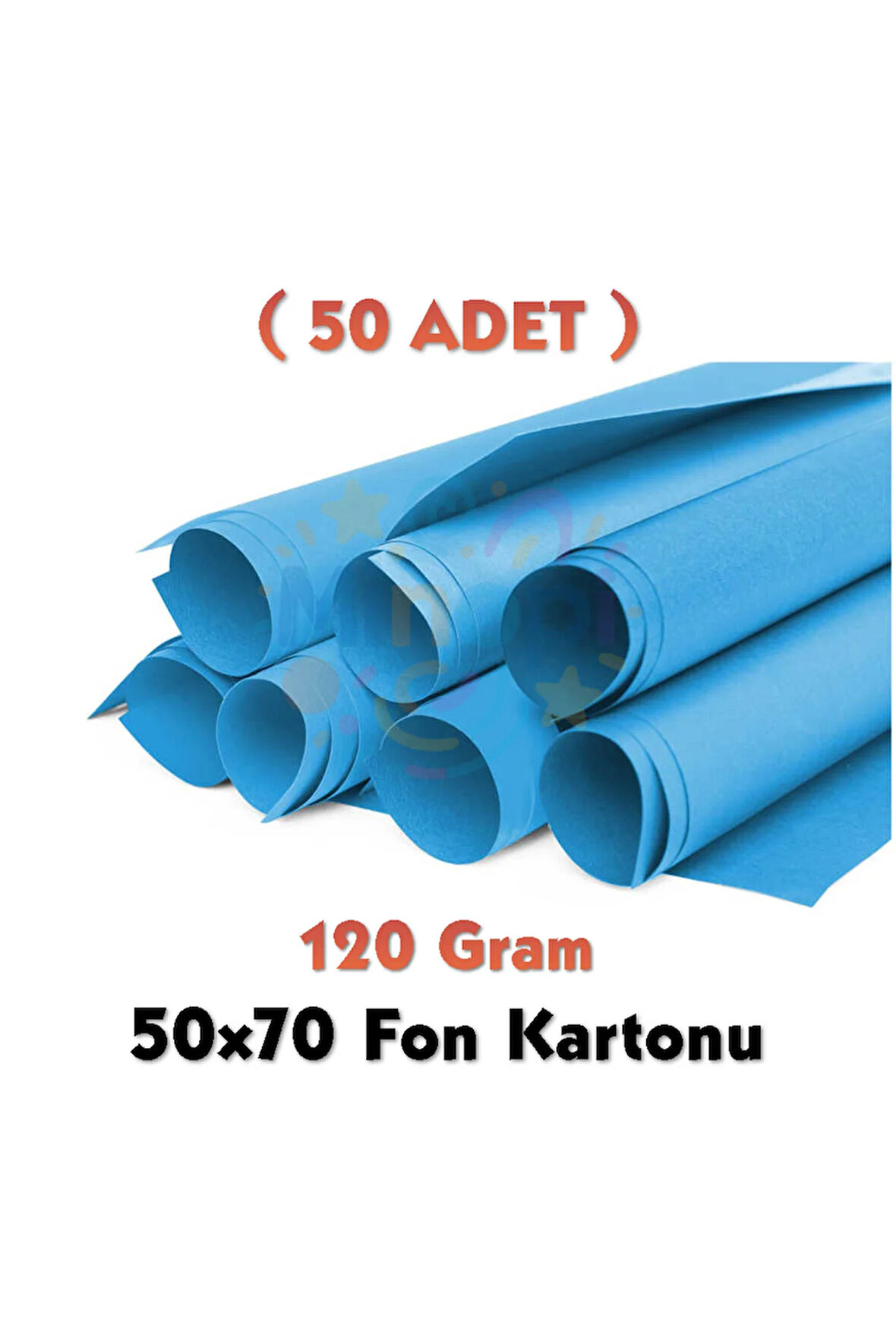 Koyu Mavi Fon Kartonu 50x70 cm 50'li Paket 120 gr Renkli Fon Kartonu