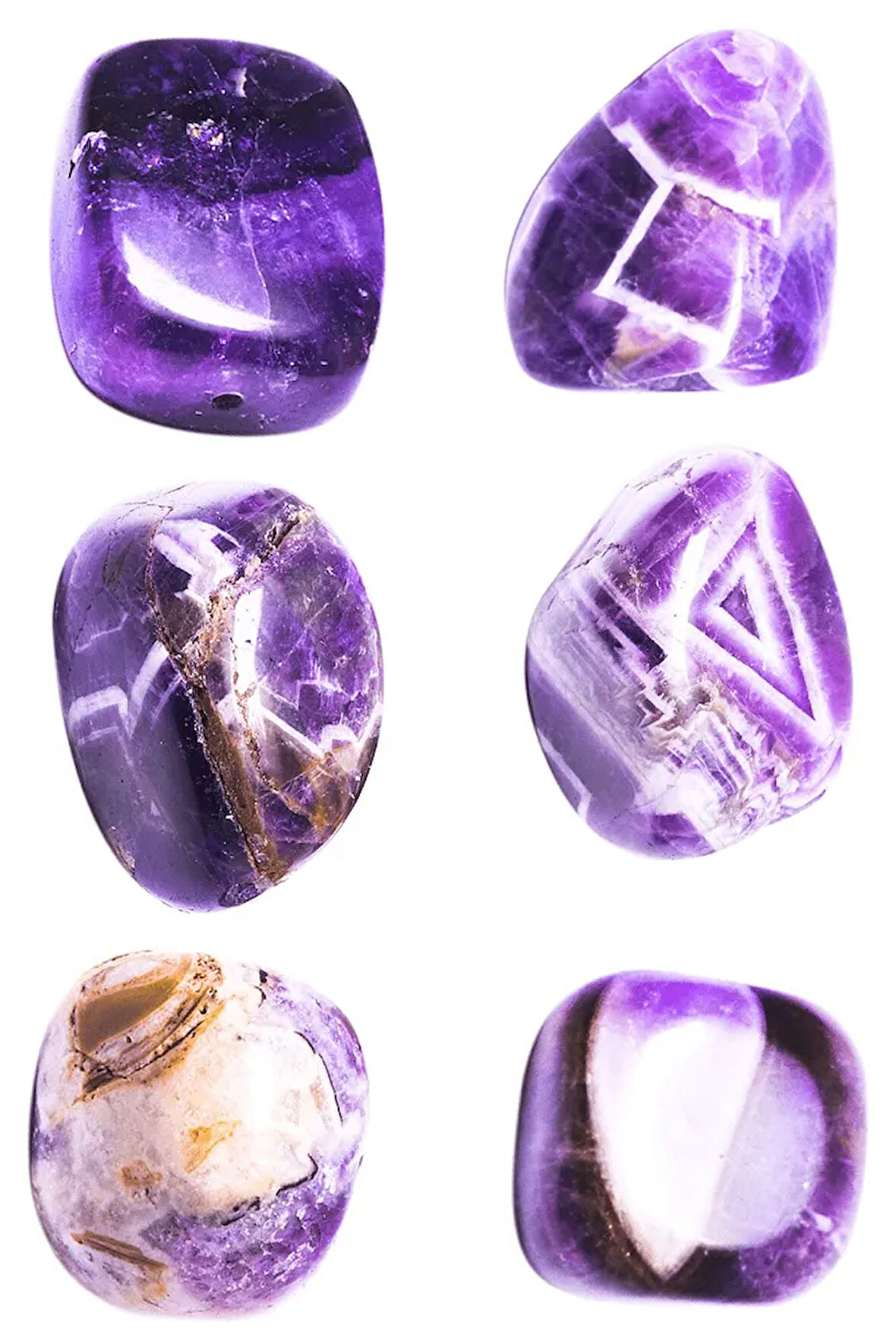 Sertifikalı Gerçek Ametist Taşı Kütle - 4 Adetli