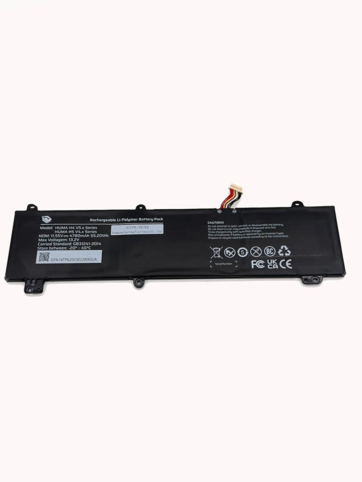 Moster Huma H4 V5.X Series 4780 maH 13.2V Notebook Batarya Pil – Yüksek Performanslı, Uyumlu Güç Kaynağı5