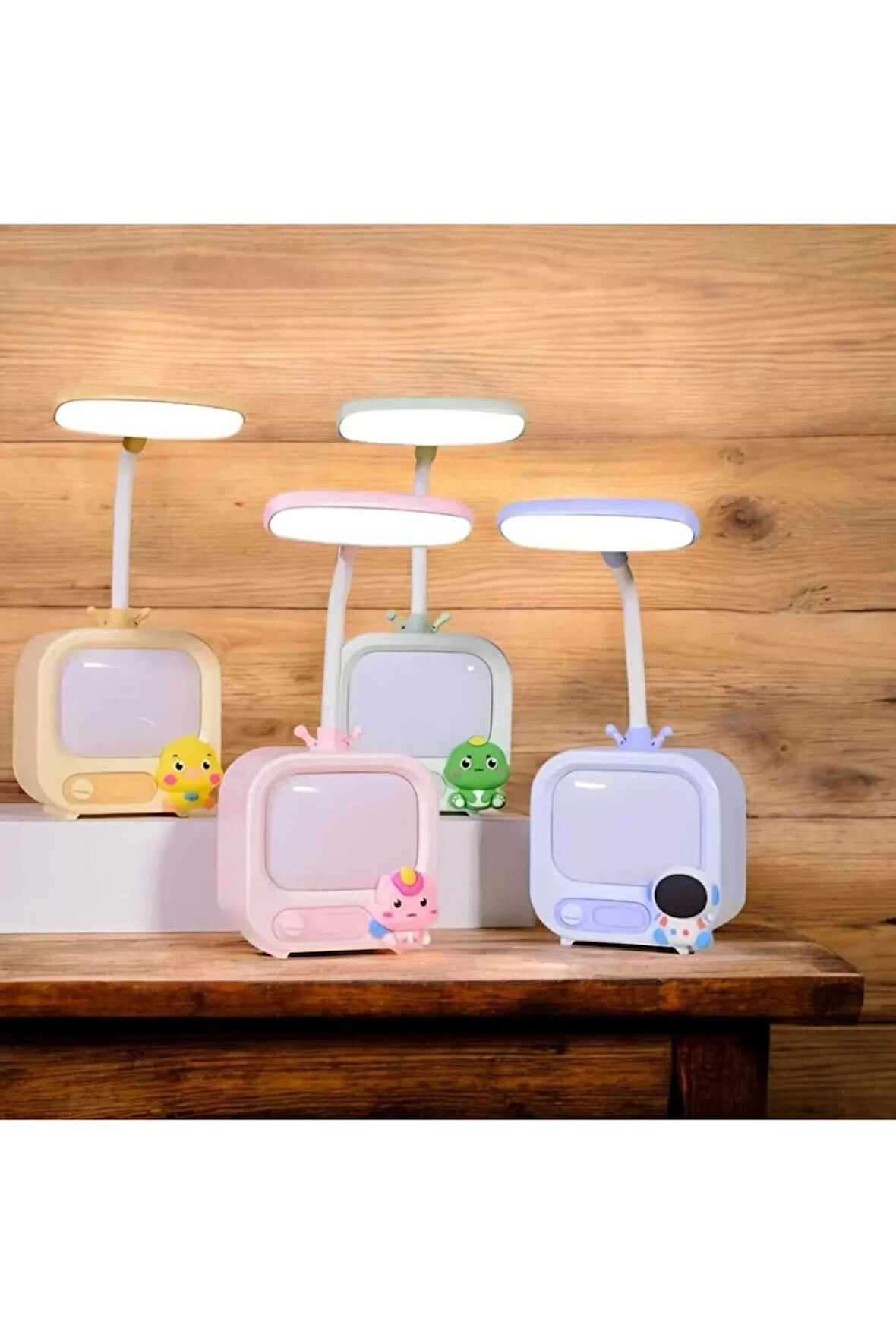 Masa Lambası Okuma Işığı Ayarlanabilir Boyun Şarjlı LED Dokunmatik Kontrol Odası Dekor (GREEN)