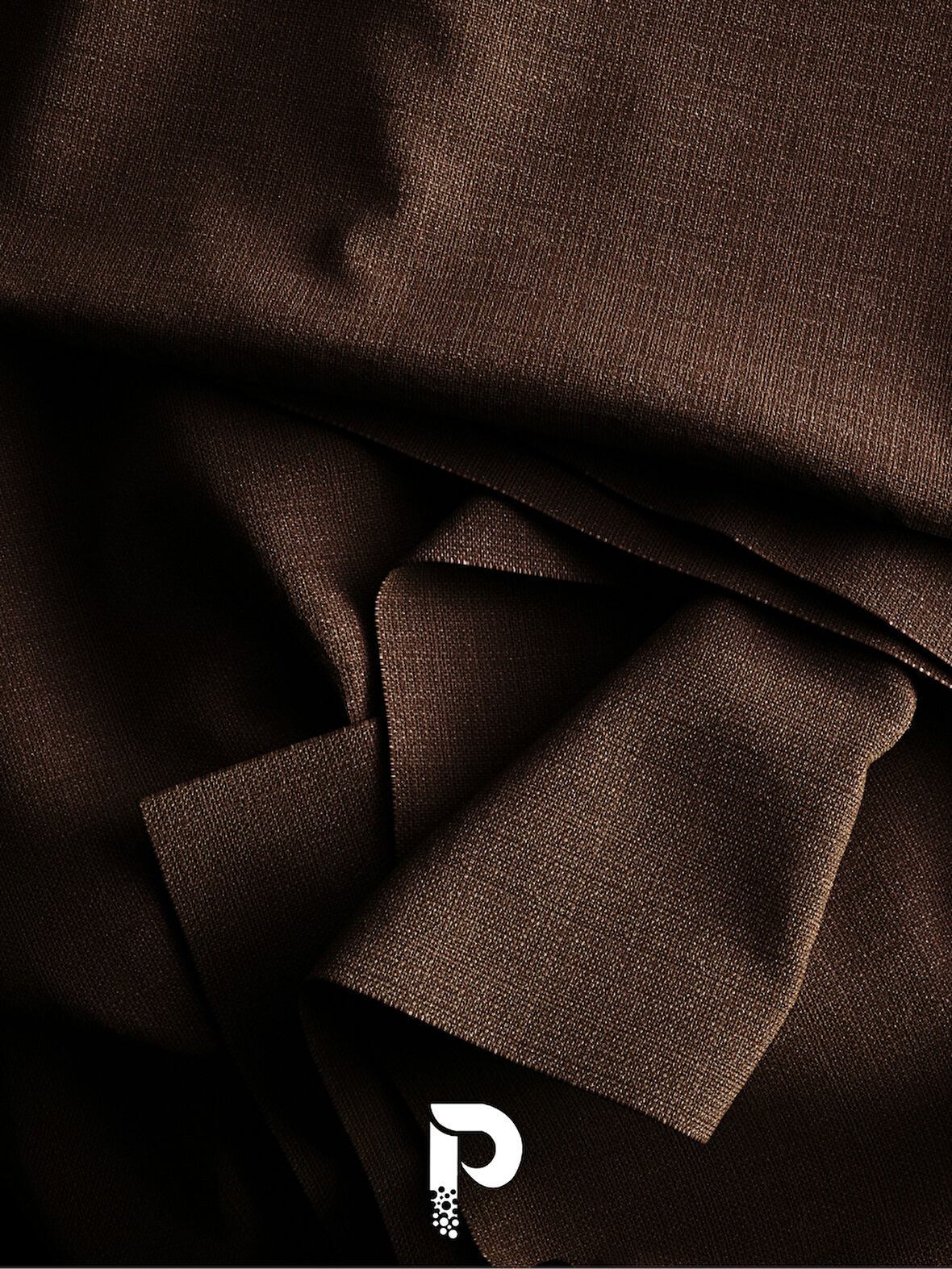 PERLE Kahverengi Keten Dokulu Masa Örtüsü