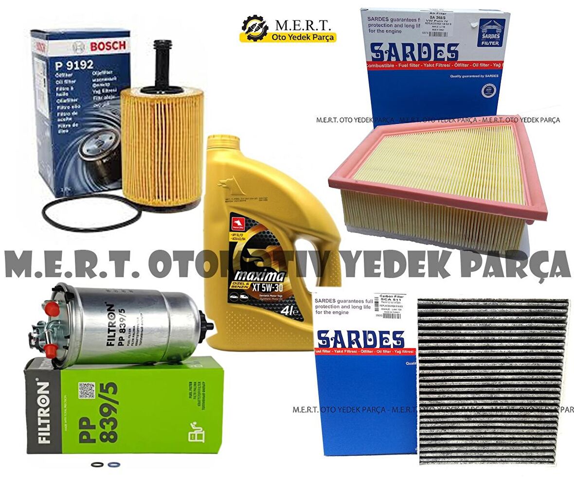 Seat Cordoba 1.4 Tdı Amf Filtre Bakım Seti + Motor Yağı