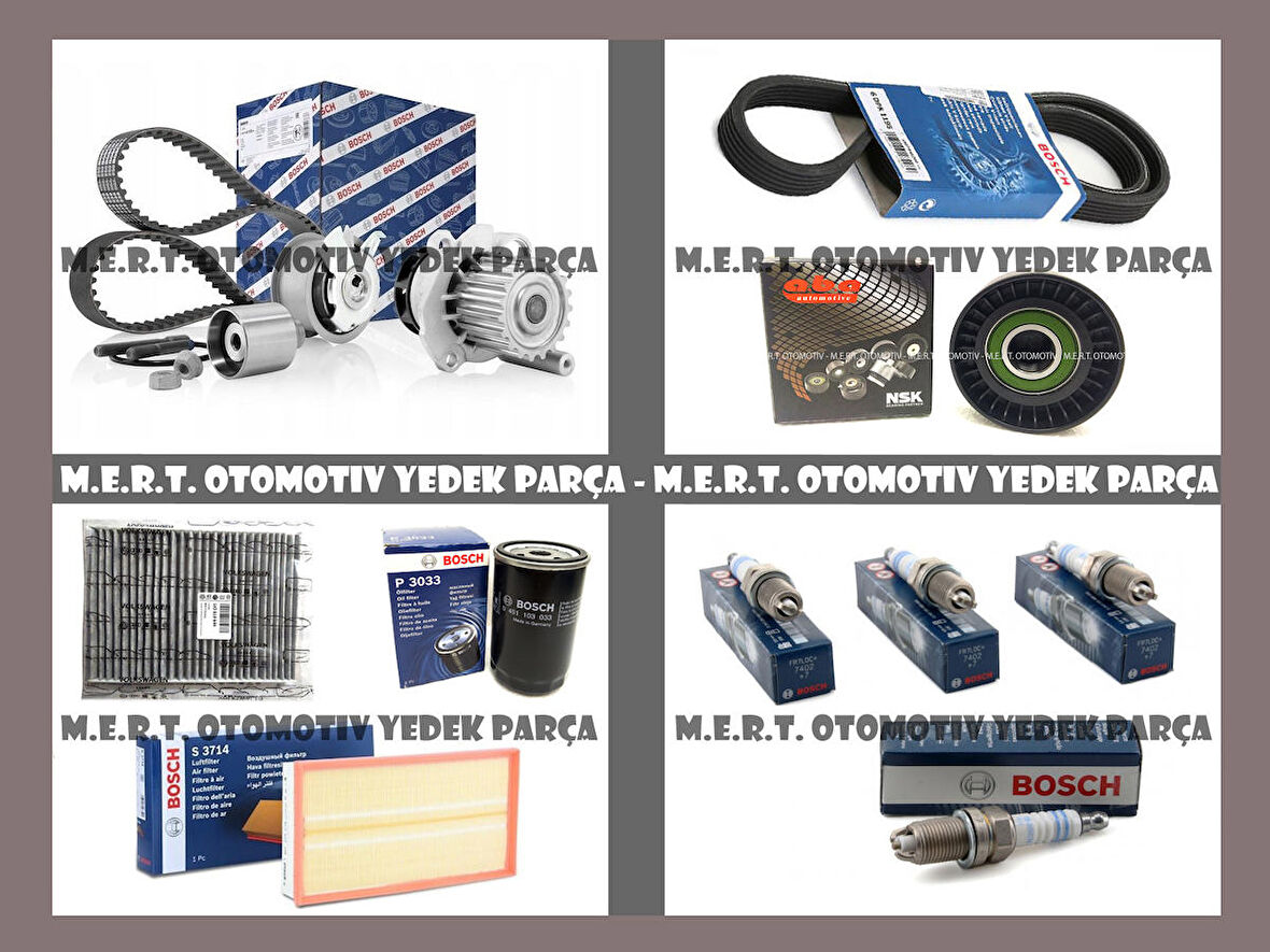 VW Bora 1.6 8v AKL AEH BOSCH Komple Bakım Seti Filtre Buji Triger