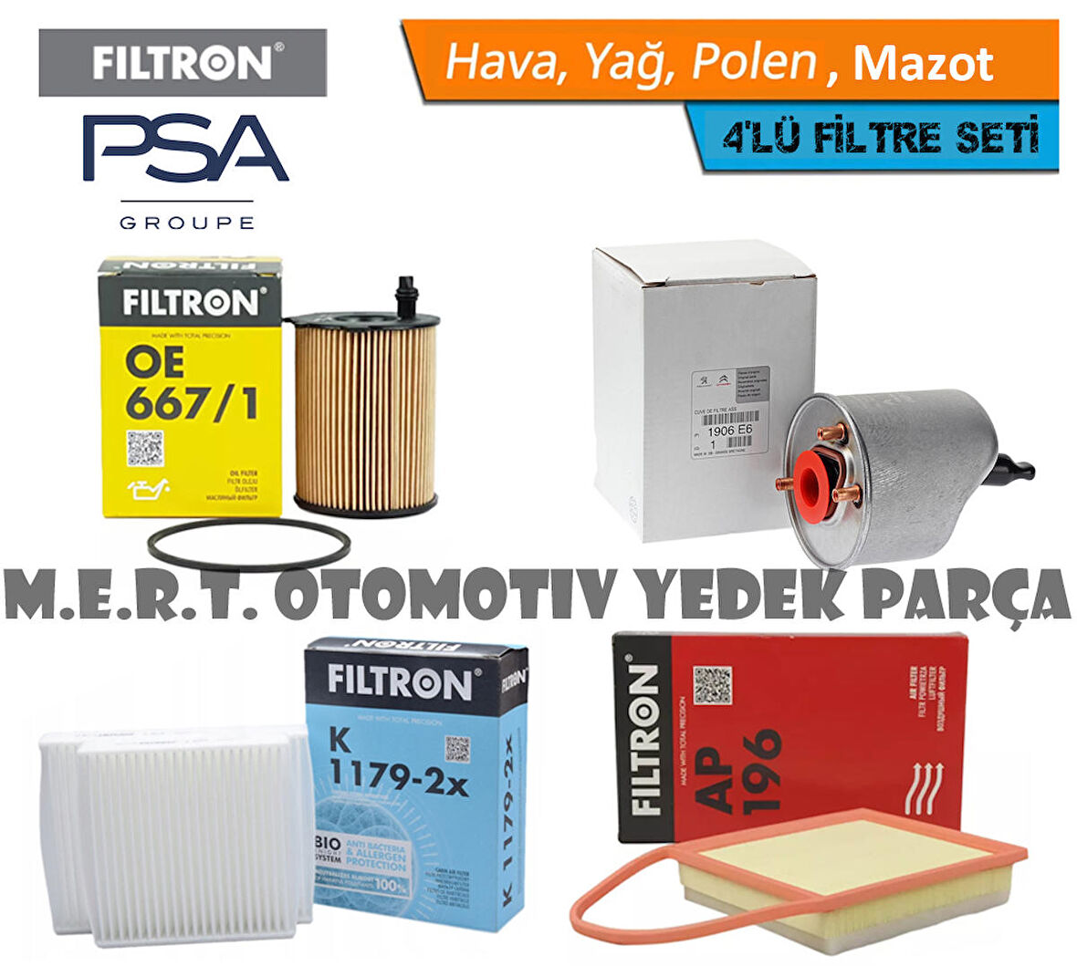 Citroen C4 Cactus 1.6 e-HDi FİLTRON Filtre Bakım Seti 2014-2018