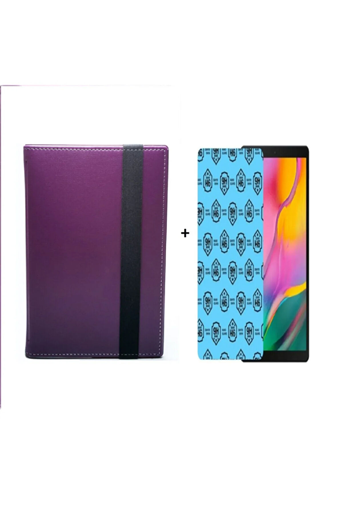 Samsung Galaxy Tab A9 Plus 11" X210 Uyumlu Kapaklı Universal Tablet Kılıfı ve Nano Ekran Koruyucu