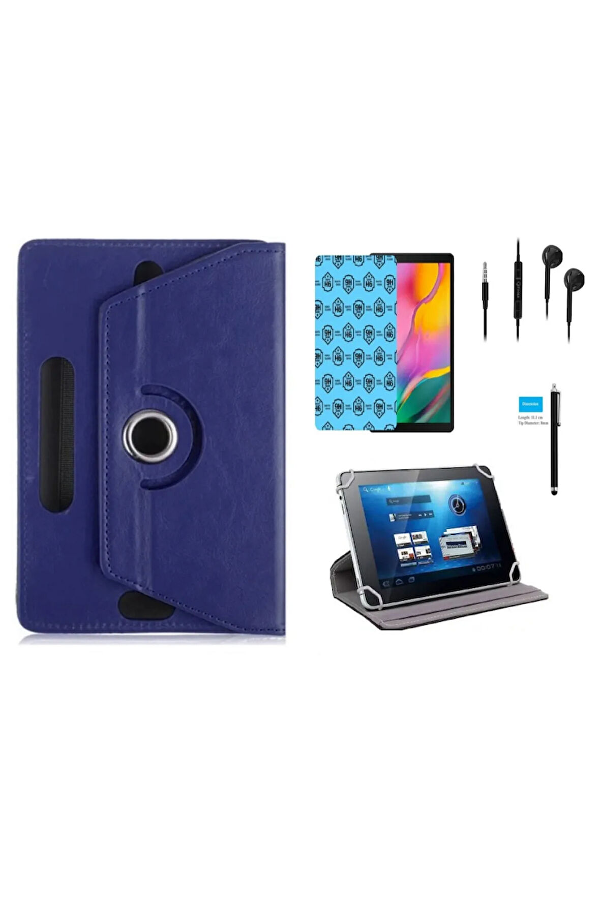 Lenovo Tab M10 3.nesil Tb328fu 10.1" Uyumlu Tablet Kılıf 4 Lü Set Kılıf+ekran Koruma+kalem+kulaklık