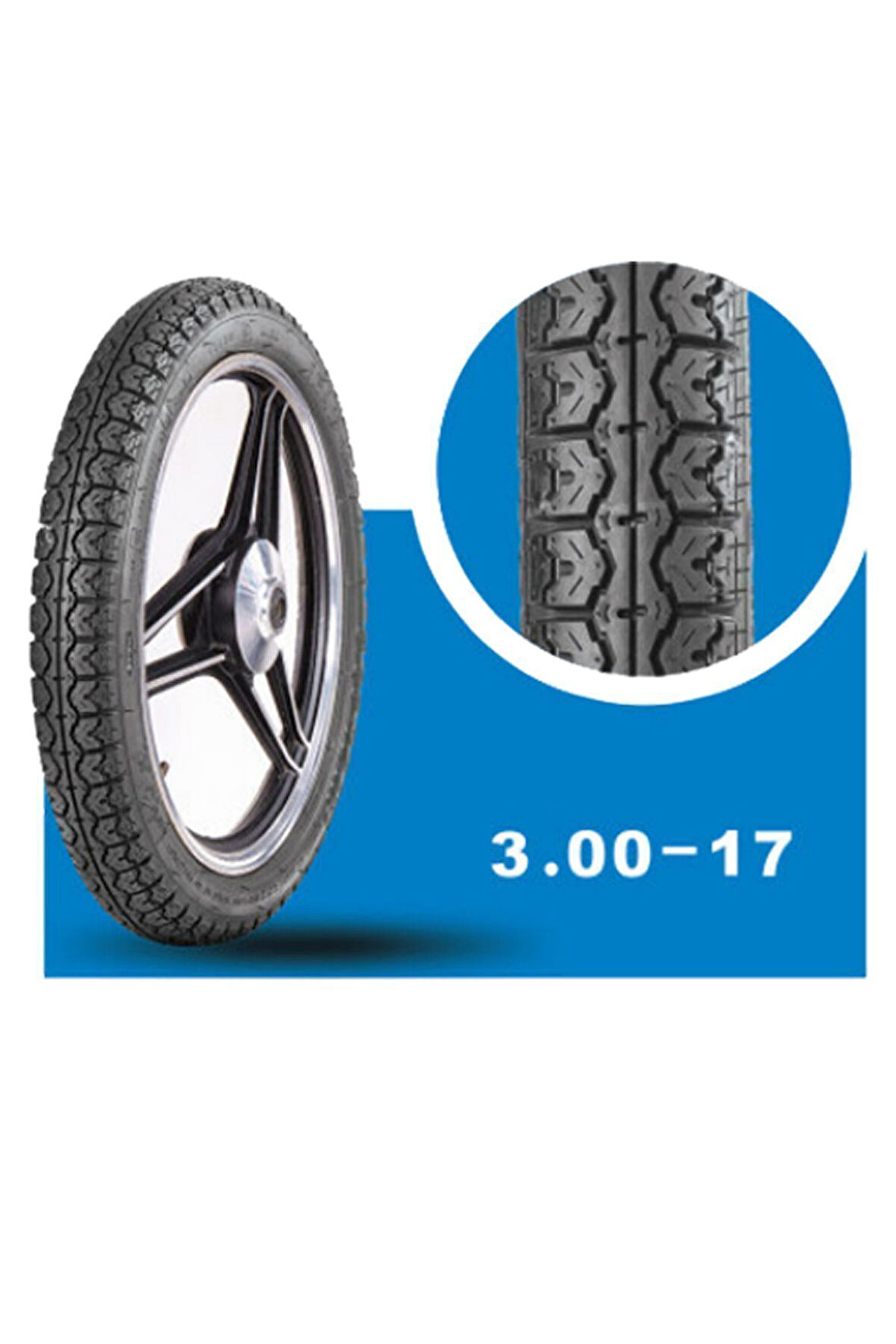 Yasa Np Arka Yol Motosiklet Lastiği 300-17 Tt(İÇ LASTİKLE KULLANIMA UYGUNDUR) 6pr