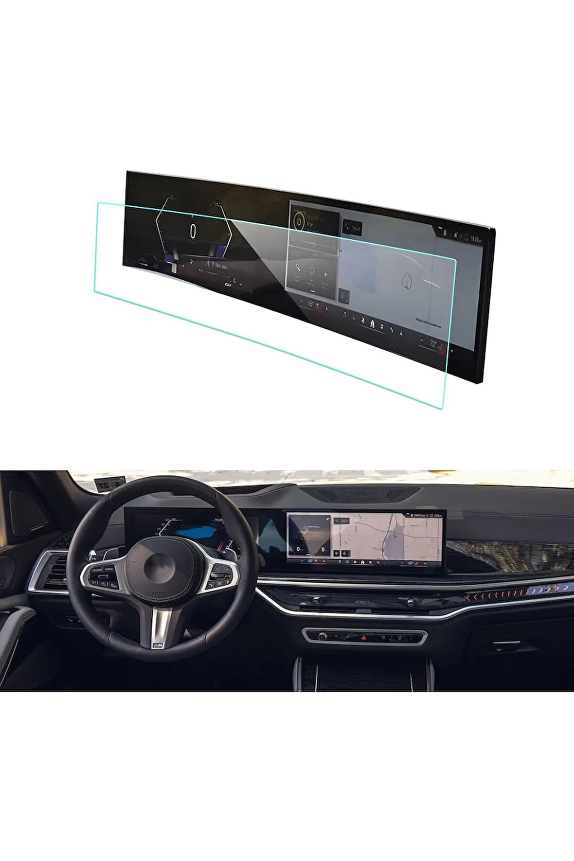 BMW 5 Serisi 2024 Model Gösterge ve Dokunmatik Bilgi Ekranı Uyumlu  9H Nano Ekran Koruyucu