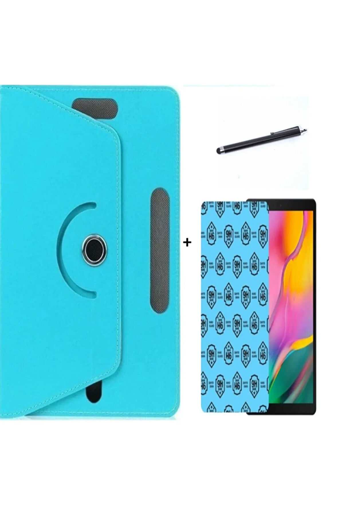 Tcl 10 Tab Max Tablet 10.3" Uyumlu 3lü Set Universal Tablet Kılıfı Nano Ekran Koruyucu Ve Kalem