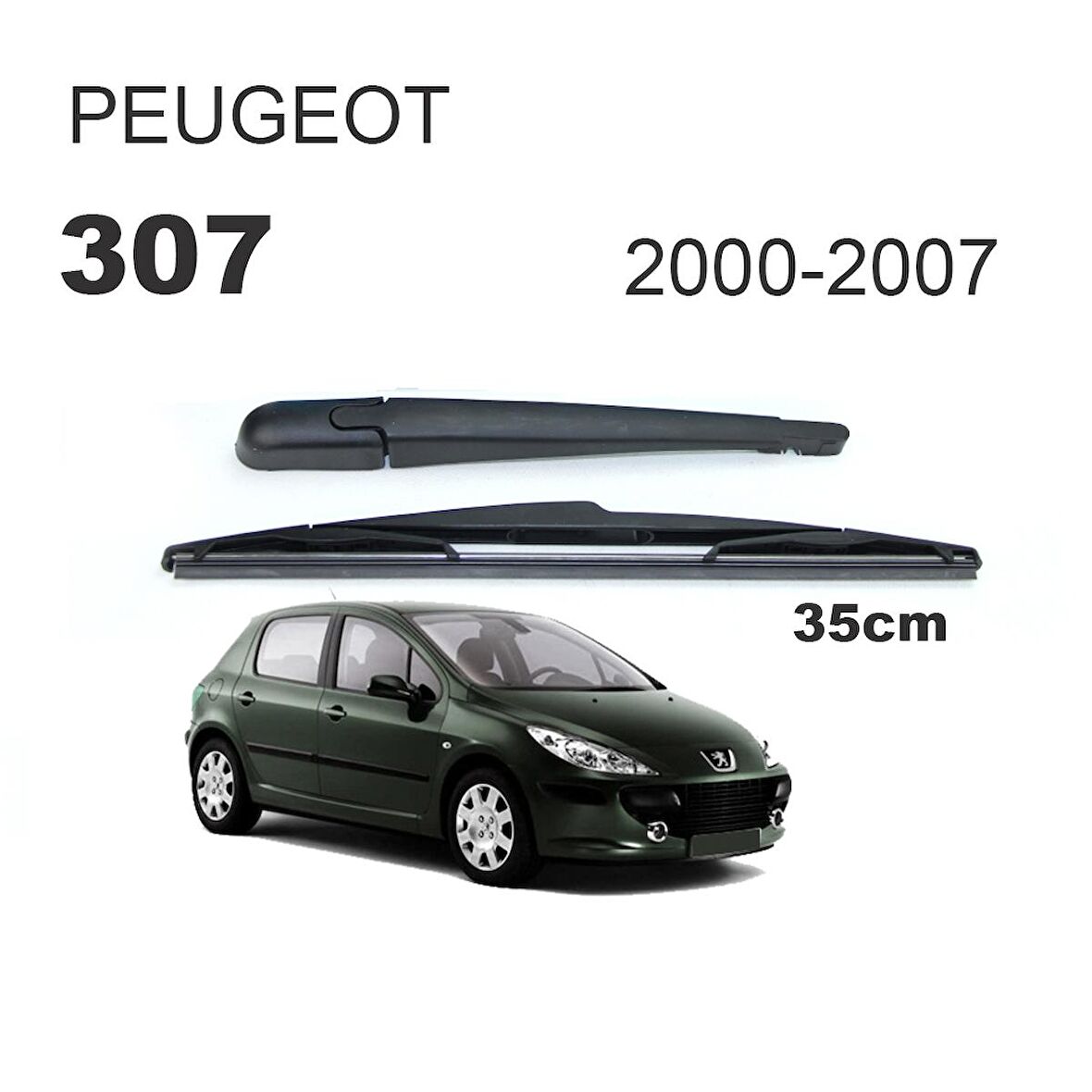 Peugeot 307 Arka Cam Silecek Kolu ve Süpürgesi M133D