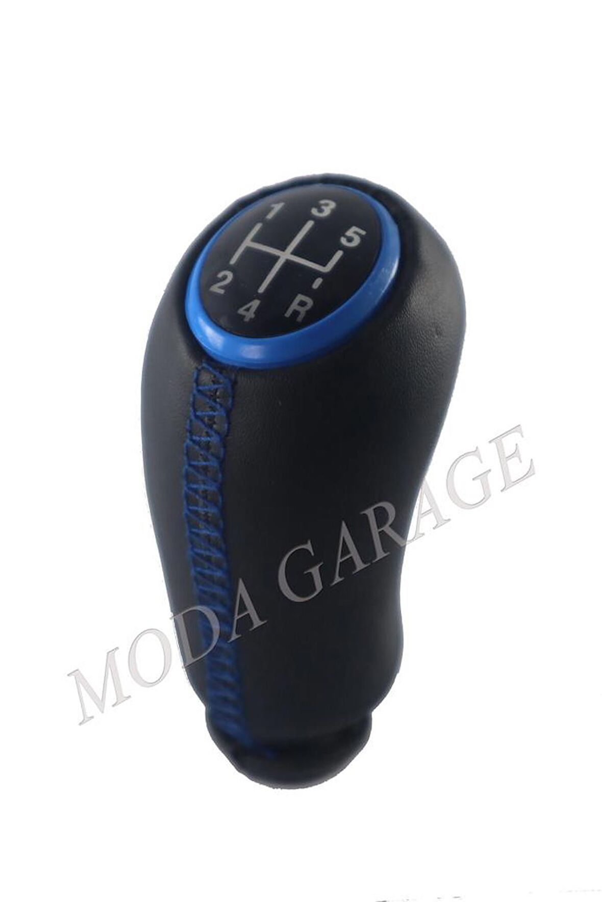 Renault Clio 4 Deri Kaplama Mavi Çerçeve Vites Topuzu M399B