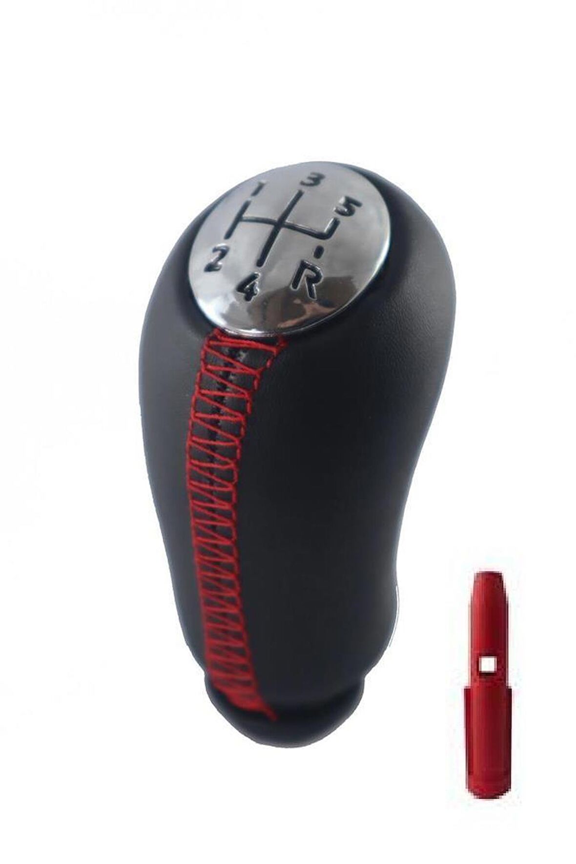 Renault Symbol Kırmızı Dikiş Deri Kaplama Vites Topuzu M366