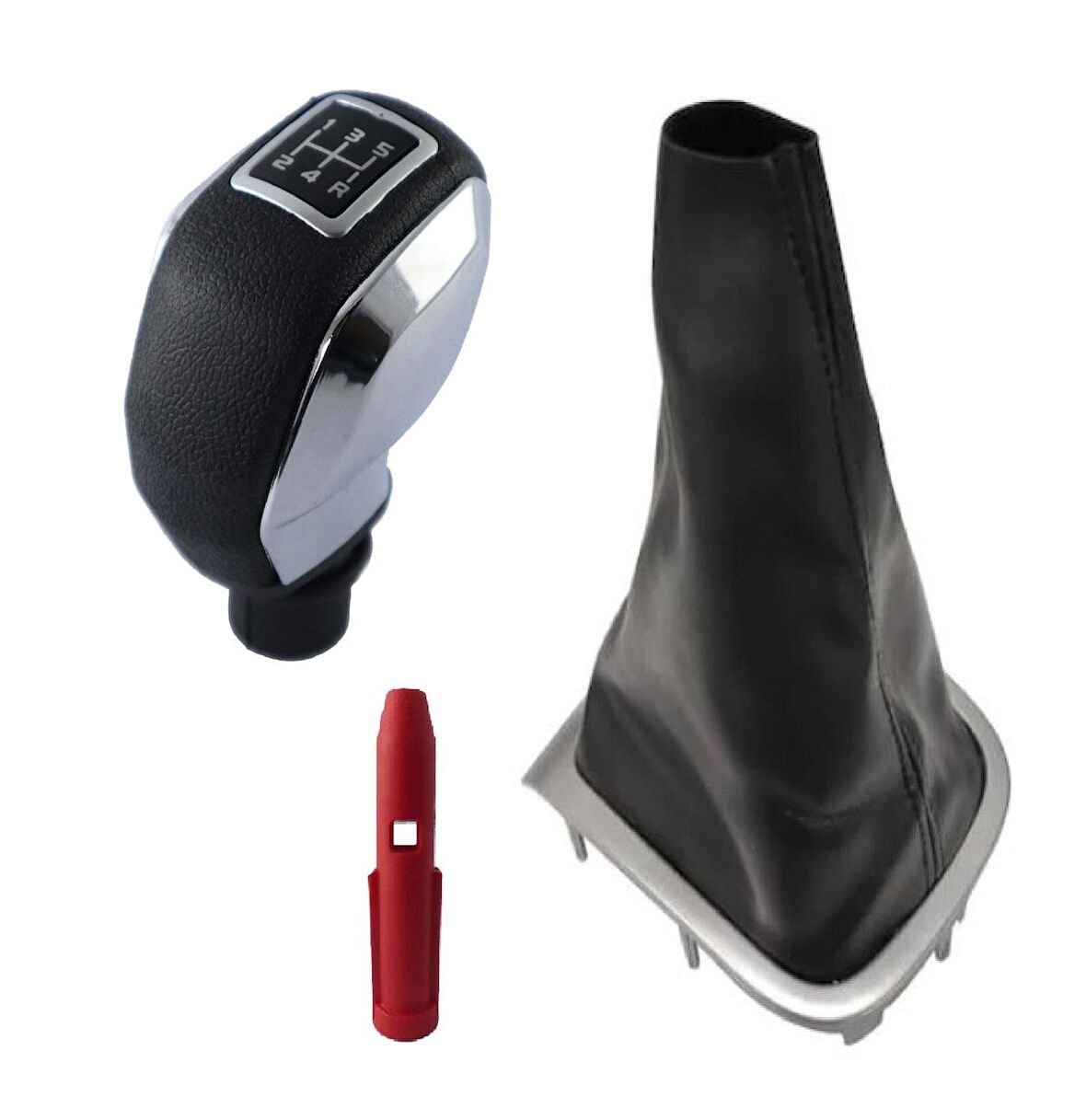 Renault Megane 3 Gri Çerçeve Körük Ve Krom spor Vites Topuzu M11280