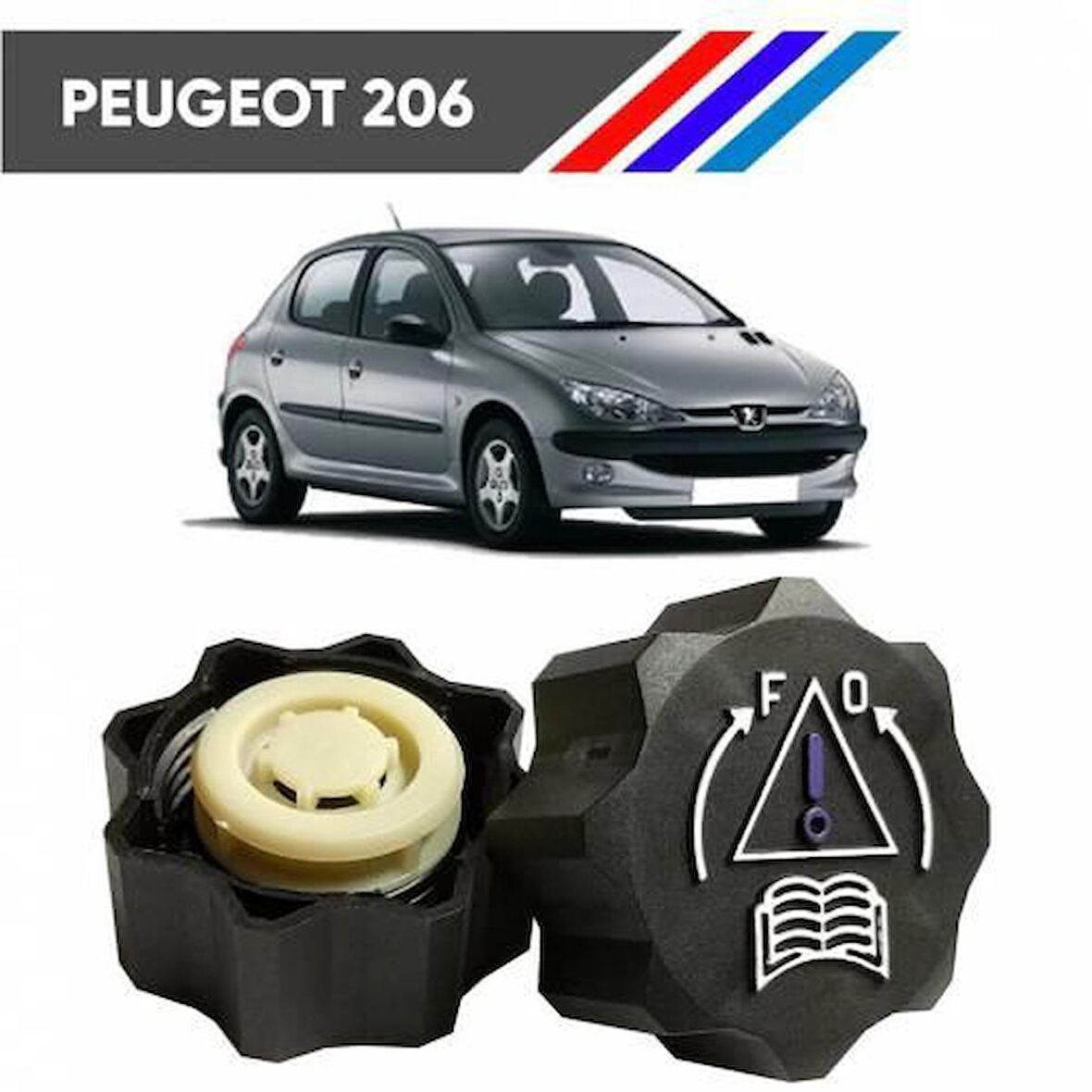 Peugeot 206 Radyatör Yedek Su Depo Kapağı 1306J5 M232-7