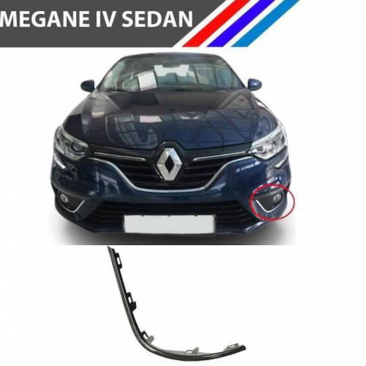 Megane IV Sedan Sis Far Çerçeve Süs Çıtası Nikelaj Sol Taraf M11896