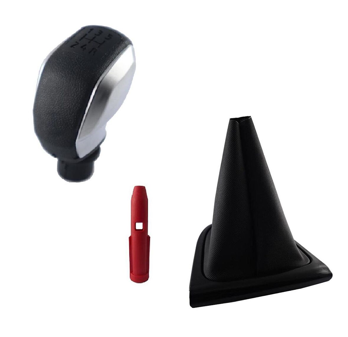 Clio 4 Gri Spor Vites Topuzu Ve Siyah Çerçeve Vites Körüğü M11965