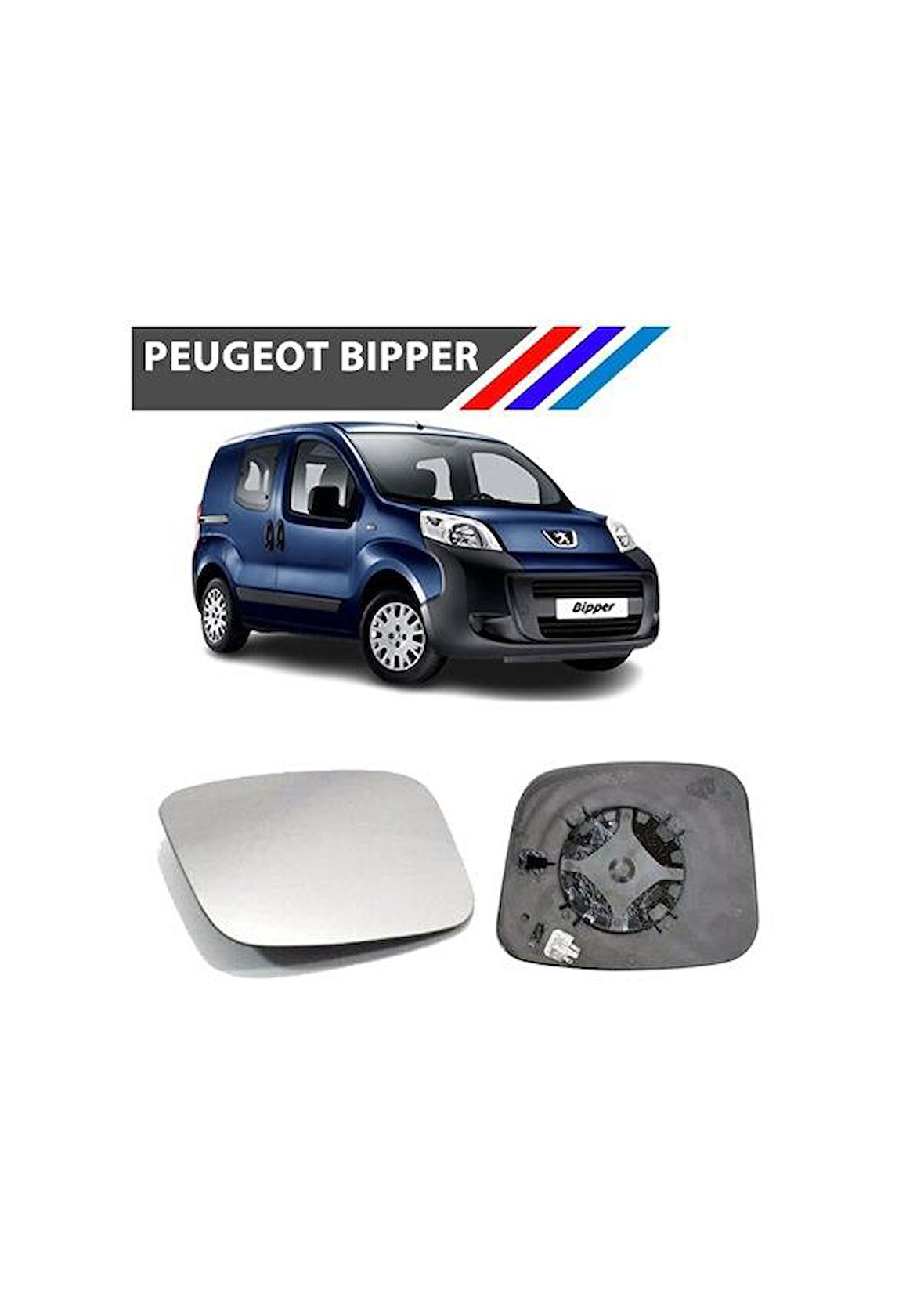 Peugeot Bipper Sağ Dış Ayna Camı Yolcu Tarafı Isıtmalı M3335