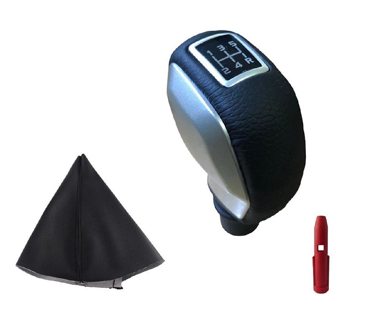 Peugeot 207 Deri Kaplama Gri Spor Vites Topuzu Ve Körüğü M111611