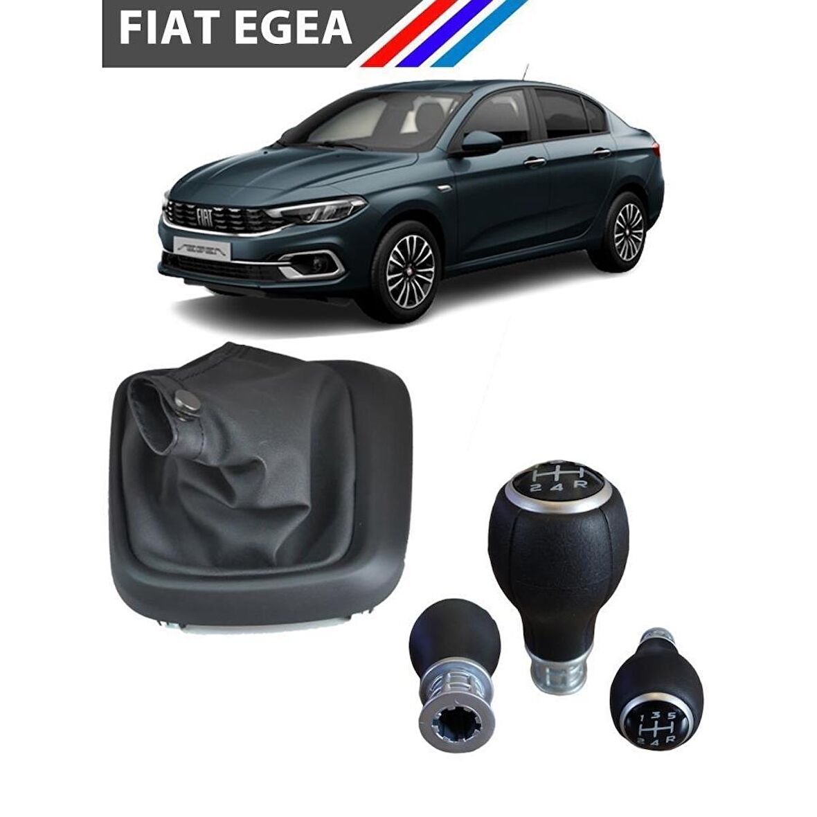 Fiat Egea 5 İleri Vites Topuzu ve Körüğü Set 2016 - 2020 M1168+2018