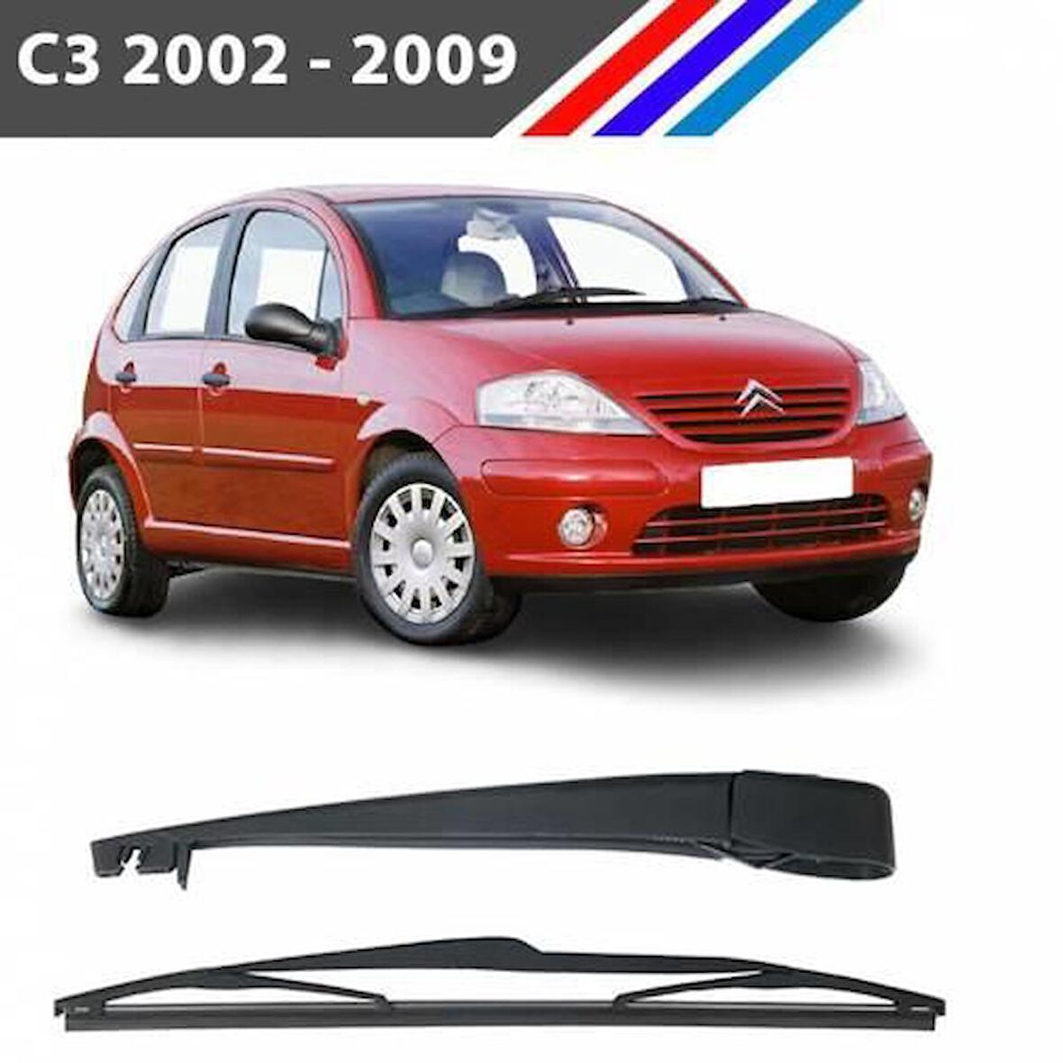 Citroen C3 Arka Silecek Kolu Süpürgesi Takım 2002 - 2009 M72049Y-4