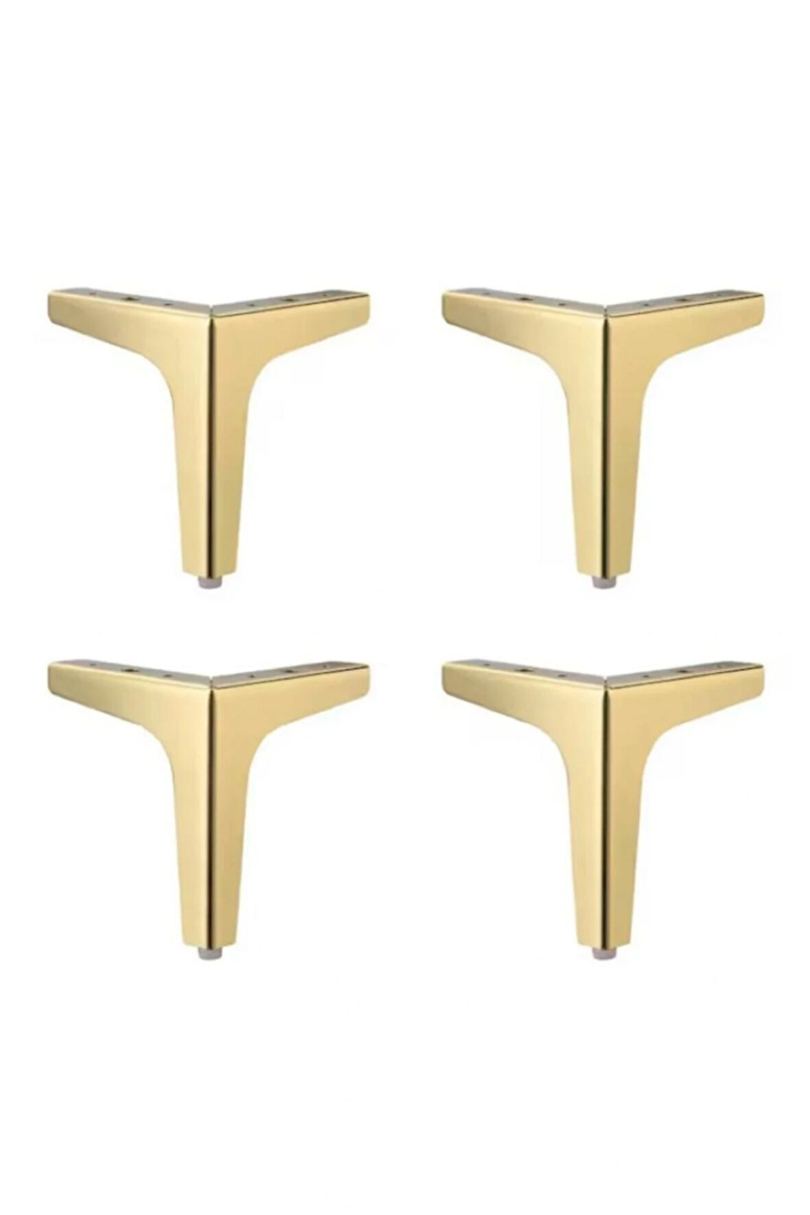 15 Cm Modern Model Gold Metal Mobilya, Dolap, Koltuk, Tv Ünitesi Ayakları (4 ADET)-Robot Süpürge İçin Uygun