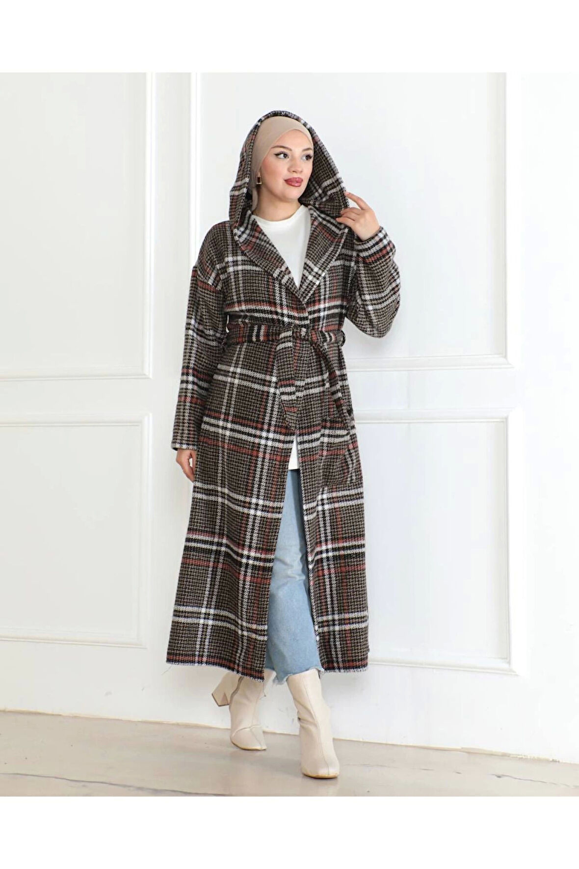 Winter Desen Oduncu Kuşaklı Kap
