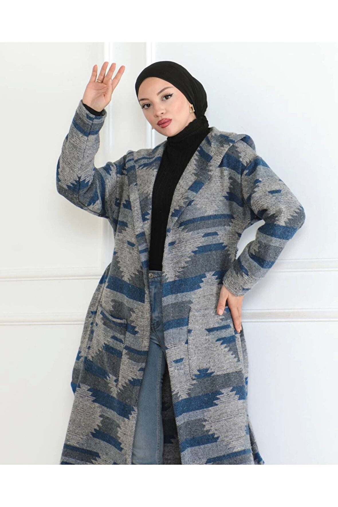 Winter Desen Oduncu Kuşaklı Kap