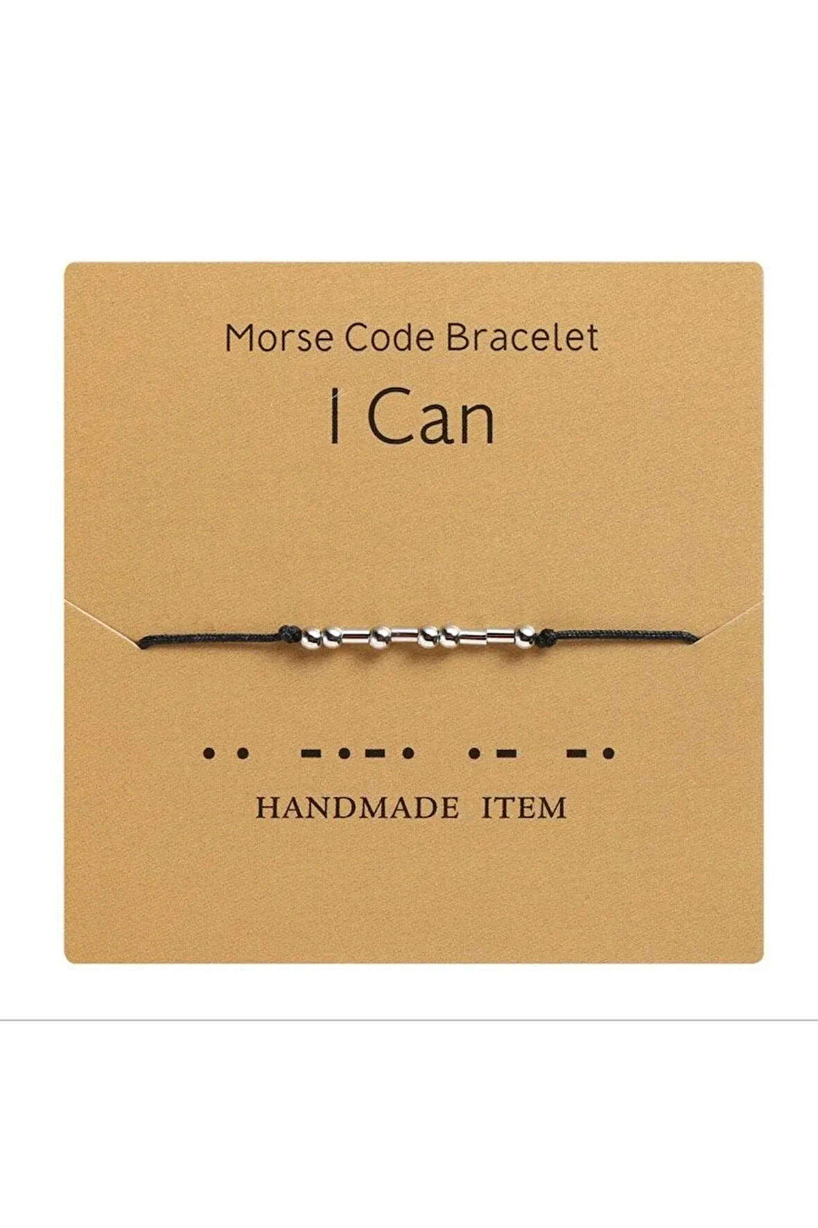 Mors Alfabesi I Can (Başarabilirim) Motto Bileklik