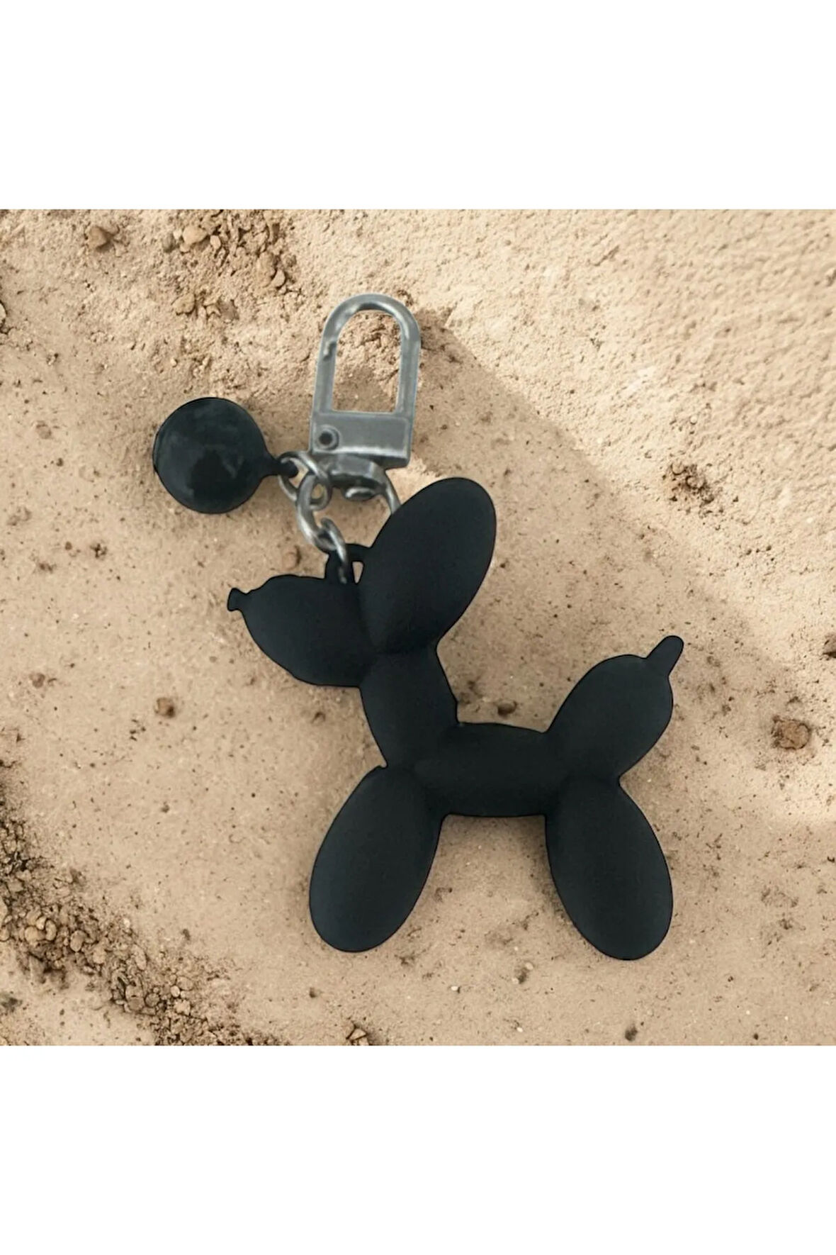 Balon Model Siyah Köpek Anahtarlık