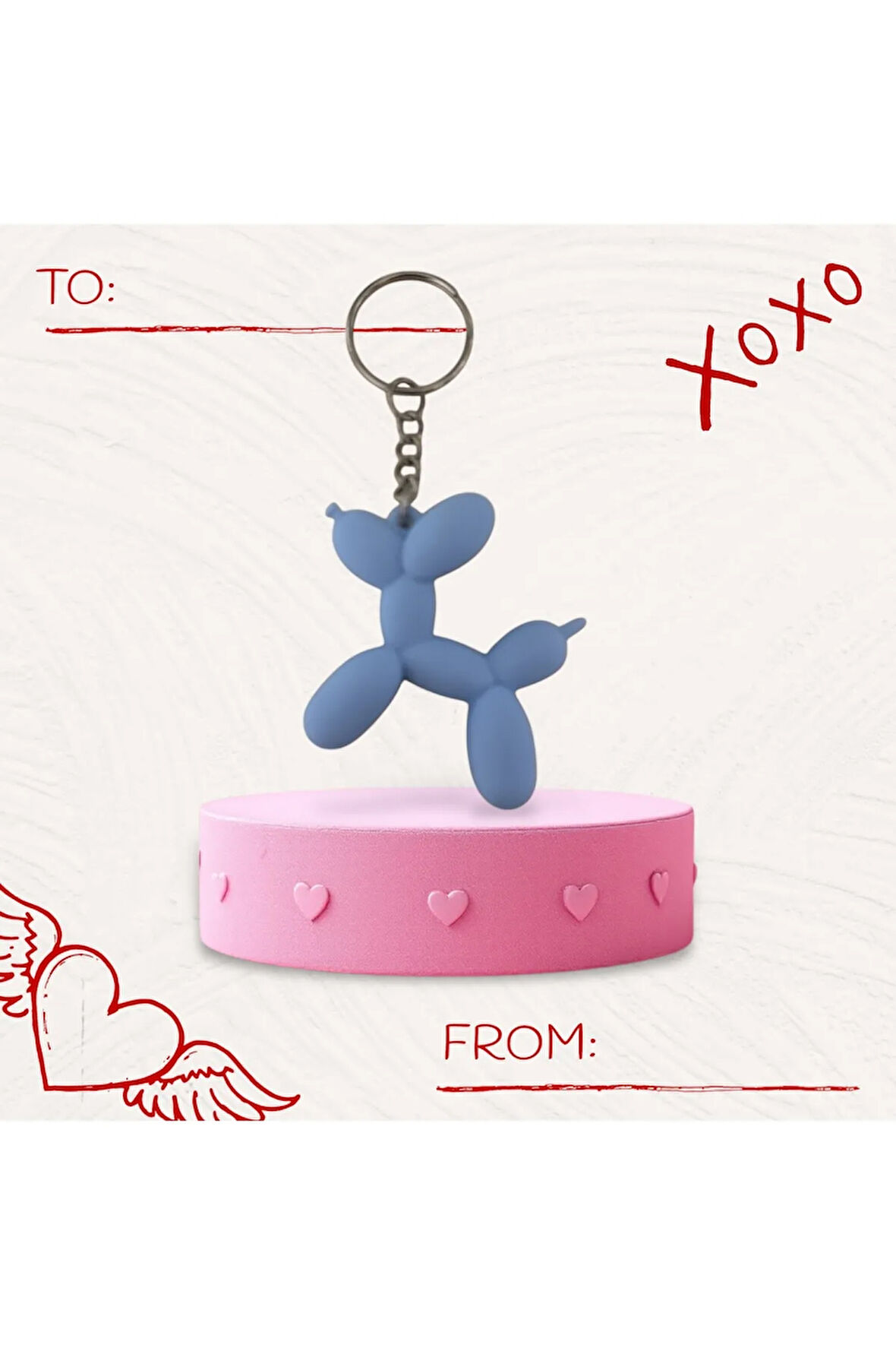 Balon Model Köpek Mavi Anahtarlık