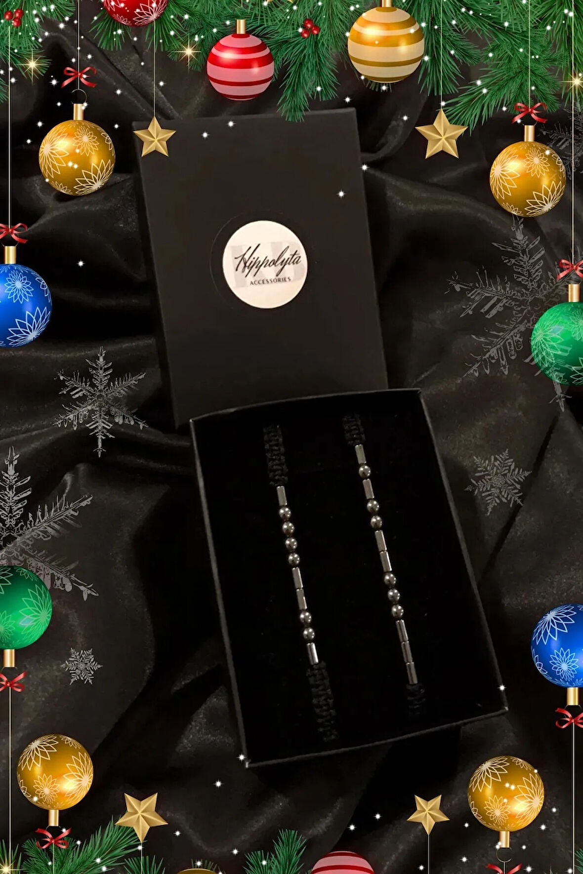 Yılbaşı Arkadaş Sevgili Hediye Mors Alfabeli Hematit Bileklik