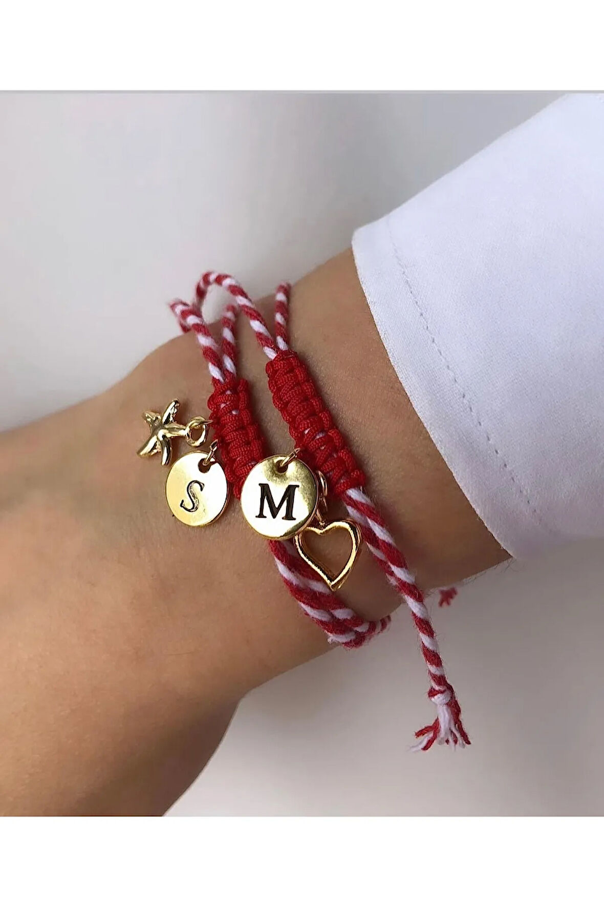 Kırmızı Kişiselleştirilebilir Bileklik 2’li Set